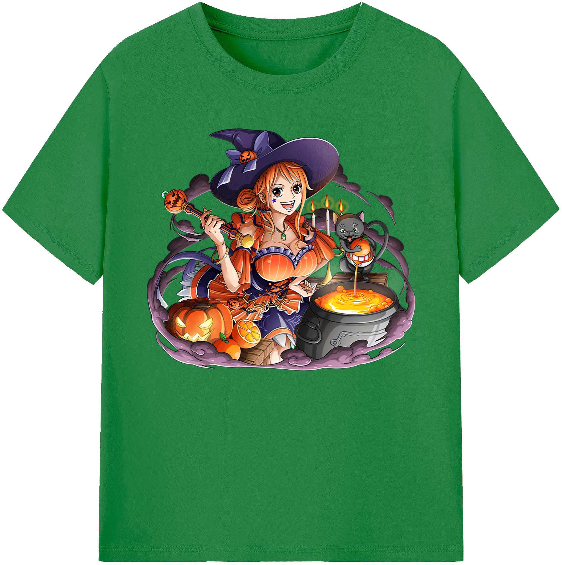 （画像用） ワンピース ナミ ONE PIECE Nami 綿100％ メンズ半袖Tシャツ｜肌触りやわらか＆通気性
