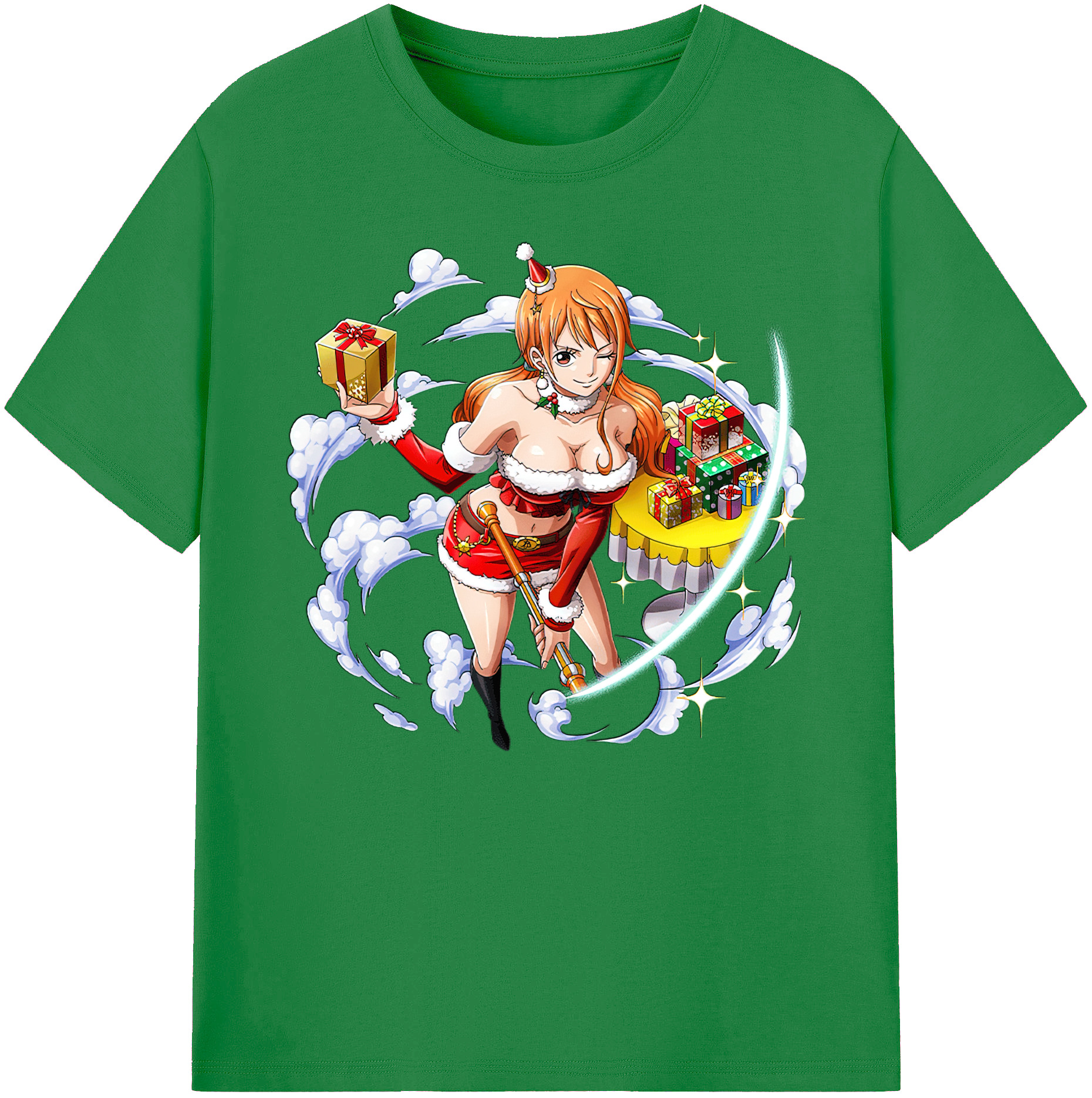 （画像用） ワンピース ナミ ONE PIECE Nami 綿100％ メンズ半袖Tシャツ｜肌触りやわらか＆通気性