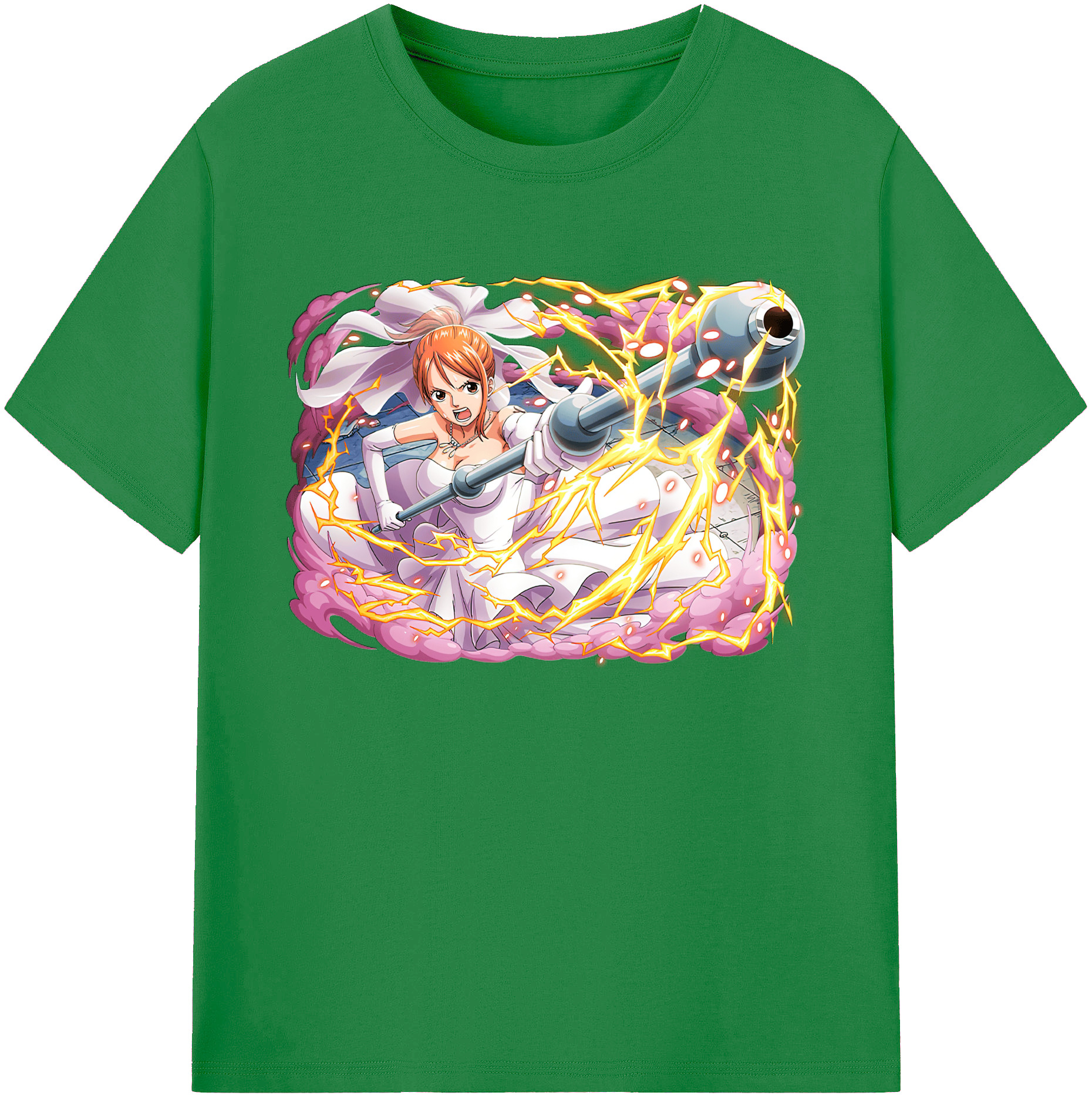 （画像用） ワンピース ナミ ONE PIECE Nami 綿100％ メンズ半袖Tシャツ｜肌触りやわらか＆通気性