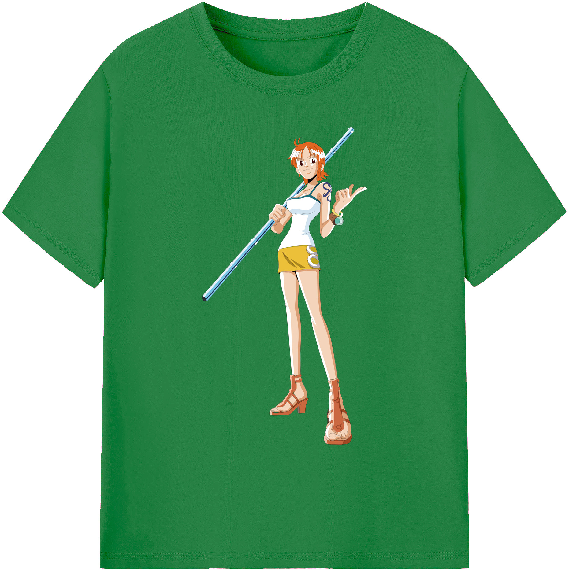 ワンピース ナミ ONE PIECE Nami 綿100％ メンズ半袖Tシャツ｜肌触りやわらか＆通気性