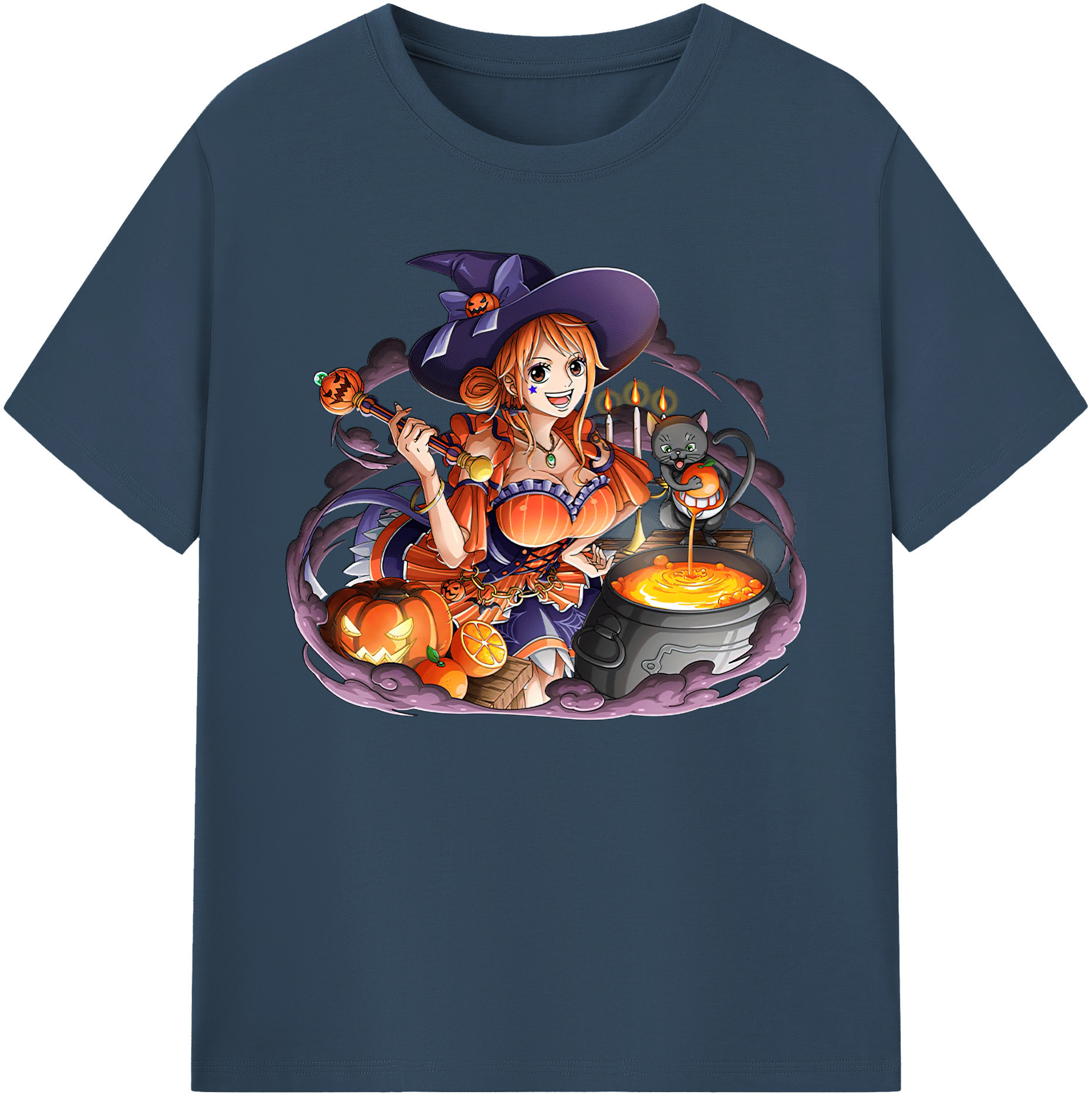 （画像用） ワンピース ナミ ONE PIECE Nami 綿100％ メンズ半袖Tシャツ｜肌触りやわらか＆通気性