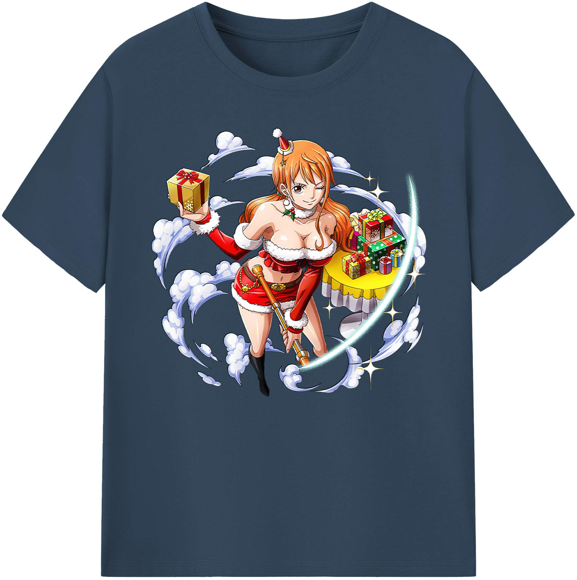 （画像用） ワンピース ナミ ONE PIECE Nami 綿100％ メンズ半袖Tシャツ｜肌触りやわらか＆通気性