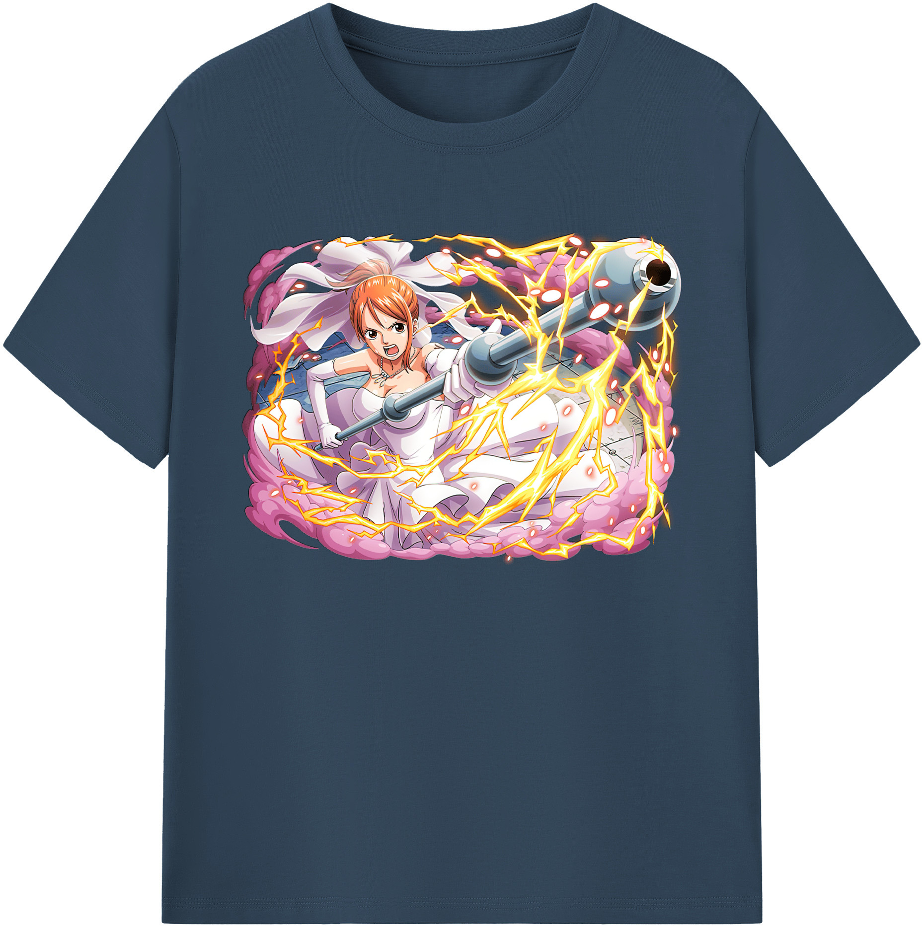 （画像用） ワンピース ナミ ONE PIECE Nami 綿100％ メンズ半袖Tシャツ｜肌触りやわらか＆通気性