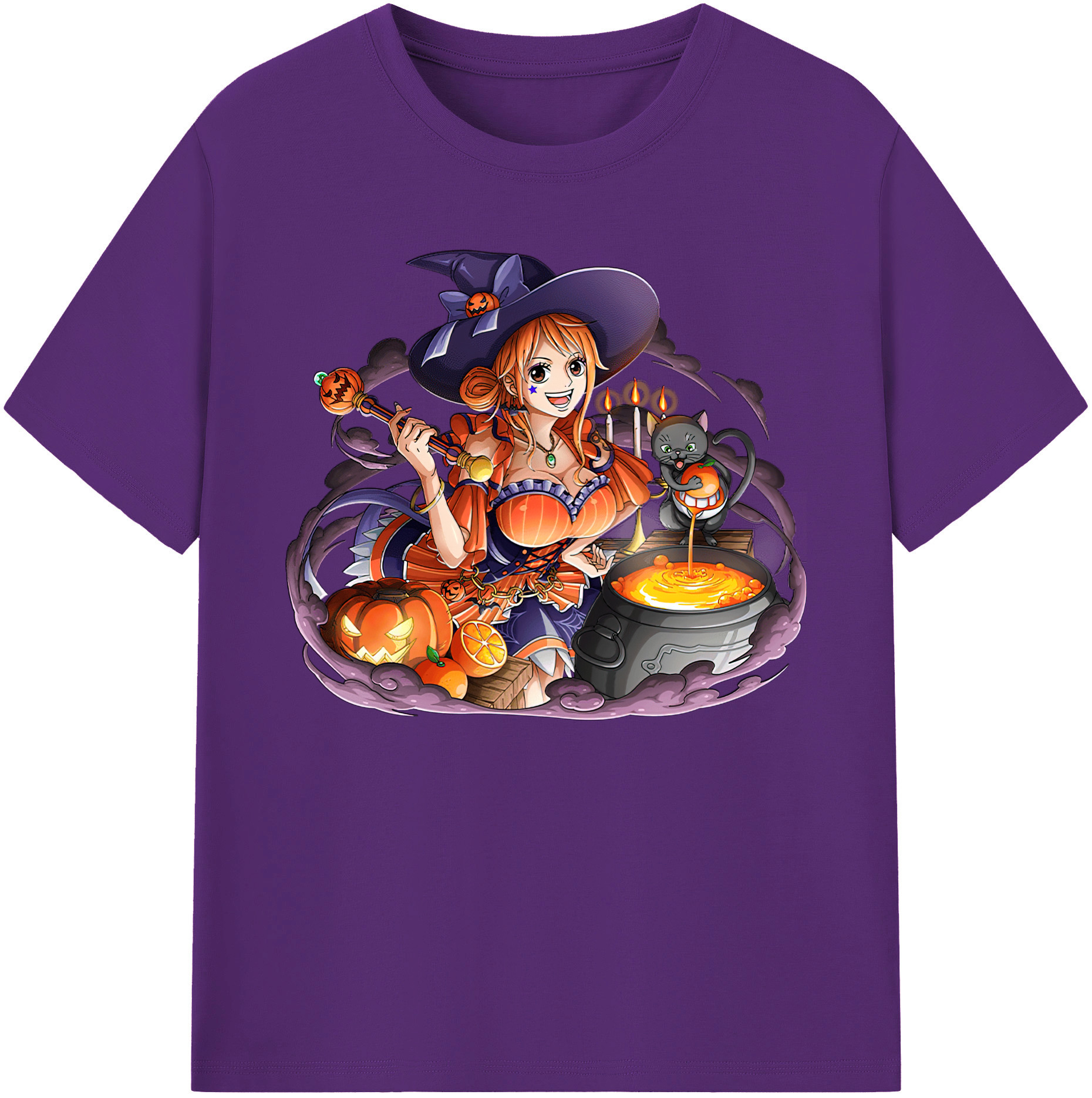（画像用） ワンピース ナミ ONE PIECE Nami 綿100％ メンズ半袖Tシャツ｜肌触りやわらか＆通気性