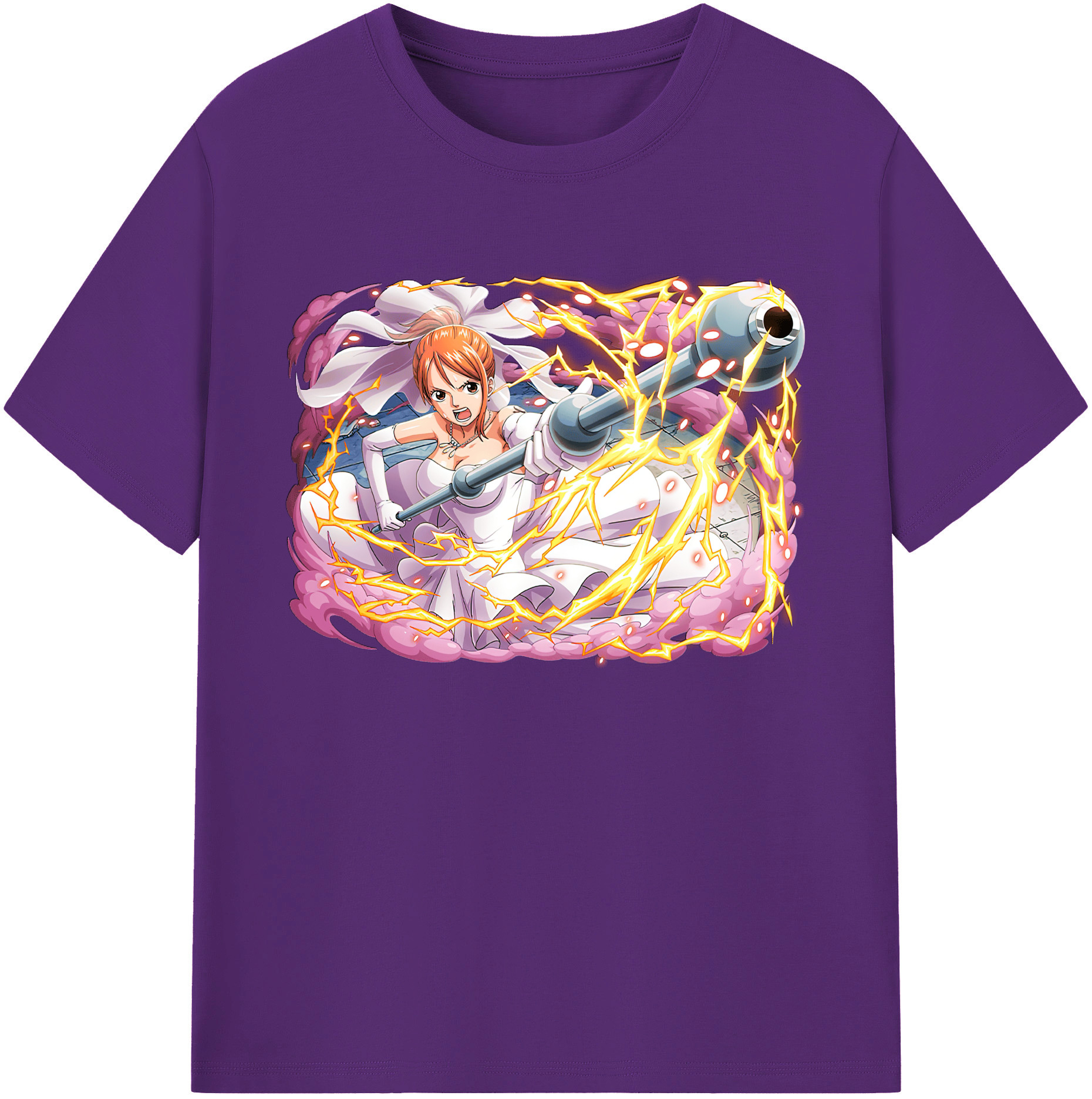 （画像用） ワンピース ナミ ONE PIECE Nami 綿100％ メンズ半袖Tシャツ｜肌触りやわらか＆通気性