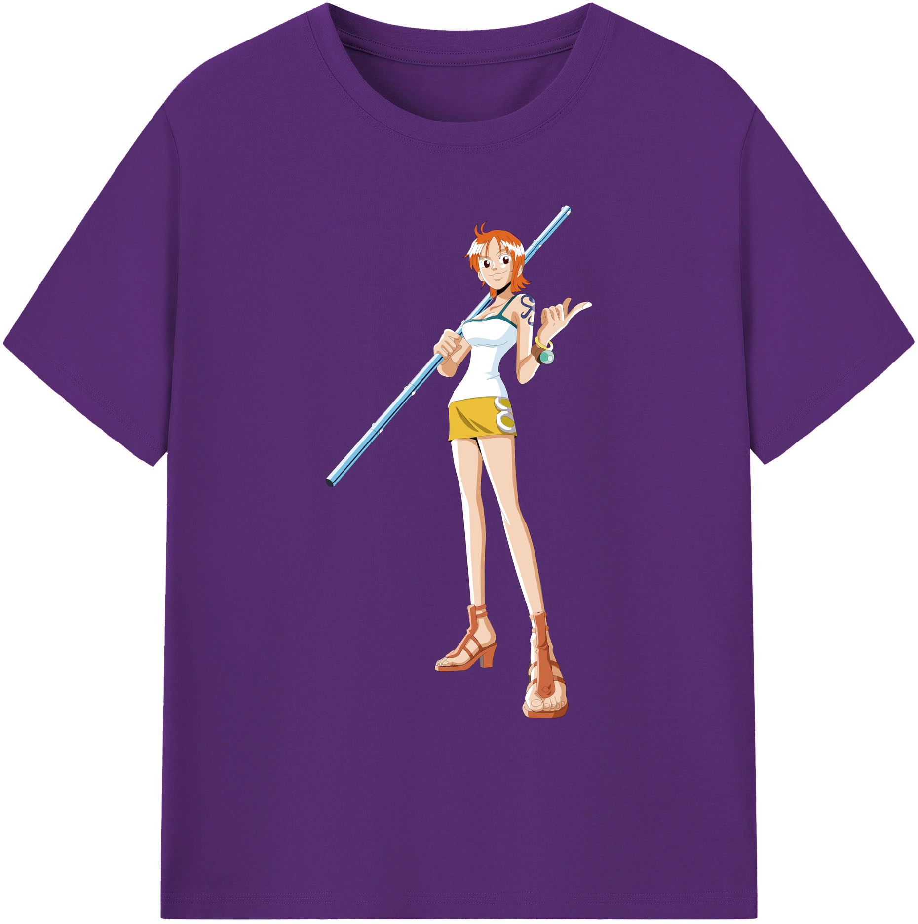 ワンピース ナミ ONE PIECE Nami 綿100％ メンズ半袖Tシャツ｜肌触りやわらか＆通気性