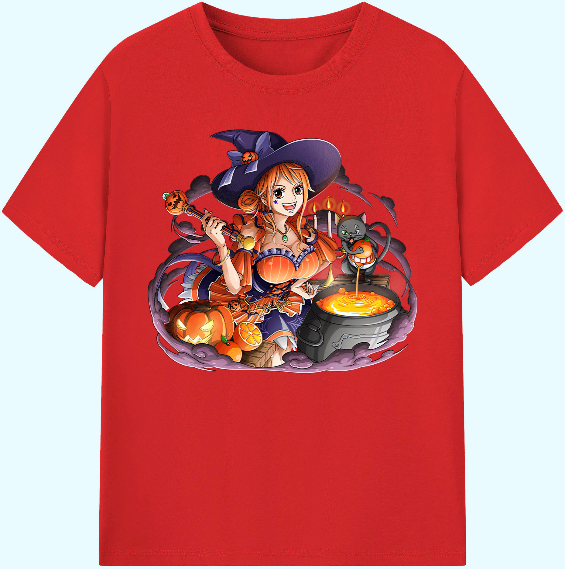 （画像用） ワンピース ナミ ONE PIECE Nami 綿100％ メンズ半袖Tシャツ｜肌触りやわらか＆通気性
