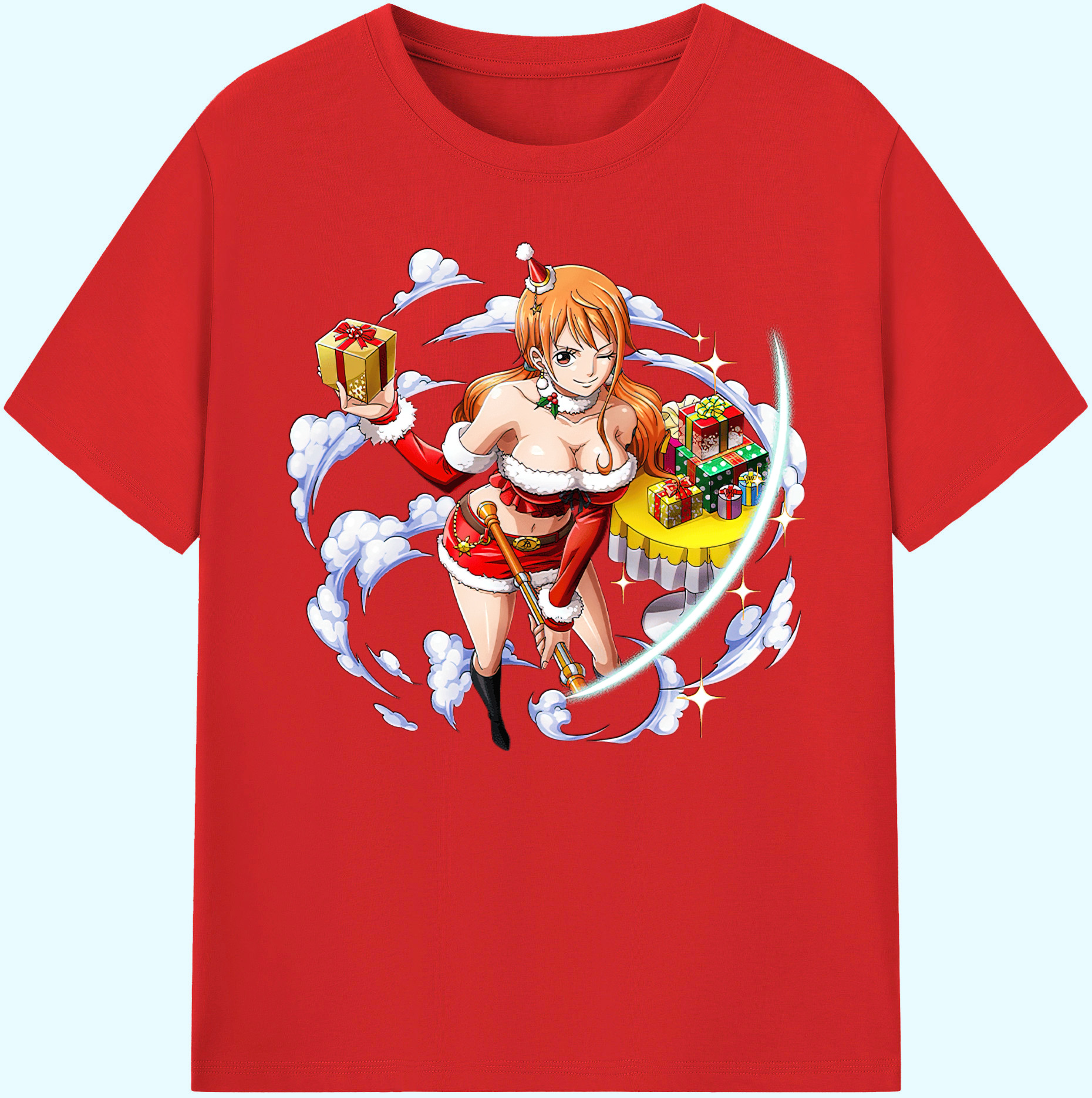 （画像用） ワンピース ナミ ONE PIECE Nami 綿100％ メンズ半袖Tシャツ｜肌触りやわらか＆通気性