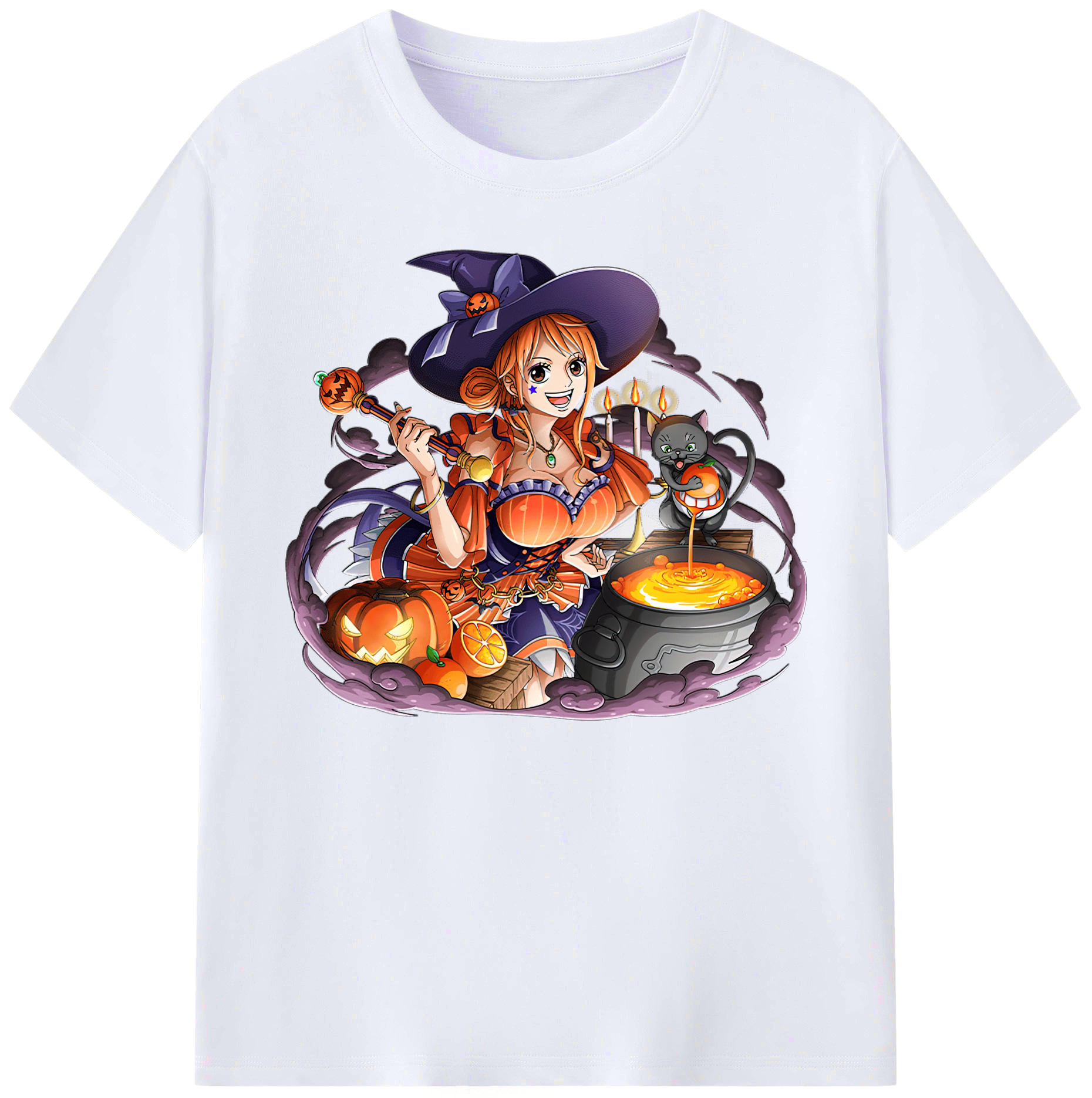 （画像用） ワンピース ナミ ONE PIECE Nami 綿100％ メンズ半袖Tシャツ｜肌触りやわらか＆通気性