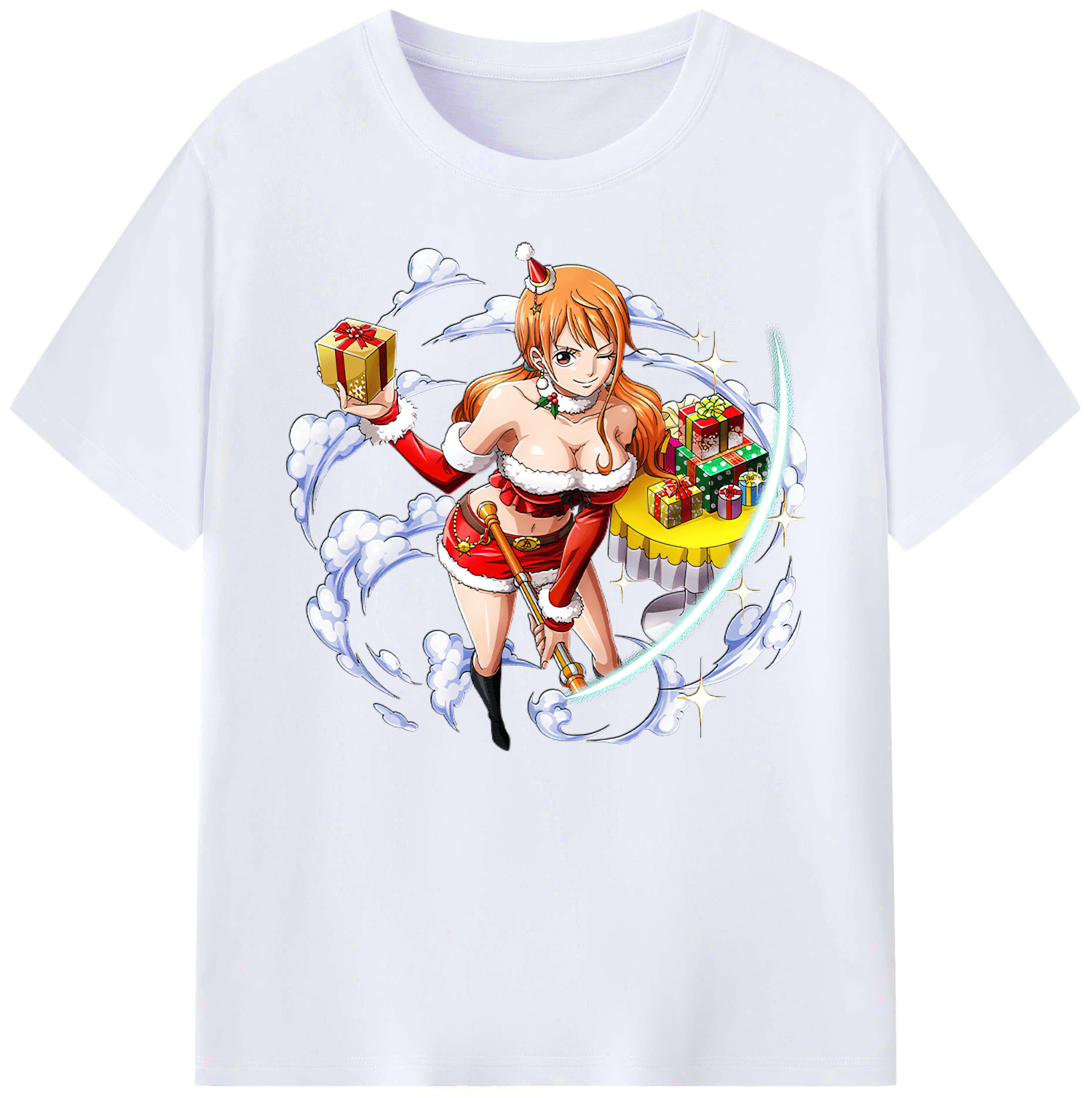 （画像用） ワンピース ナミ ONE PIECE Nami 綿100％ メンズ半袖Tシャツ｜肌触りやわらか＆通気性