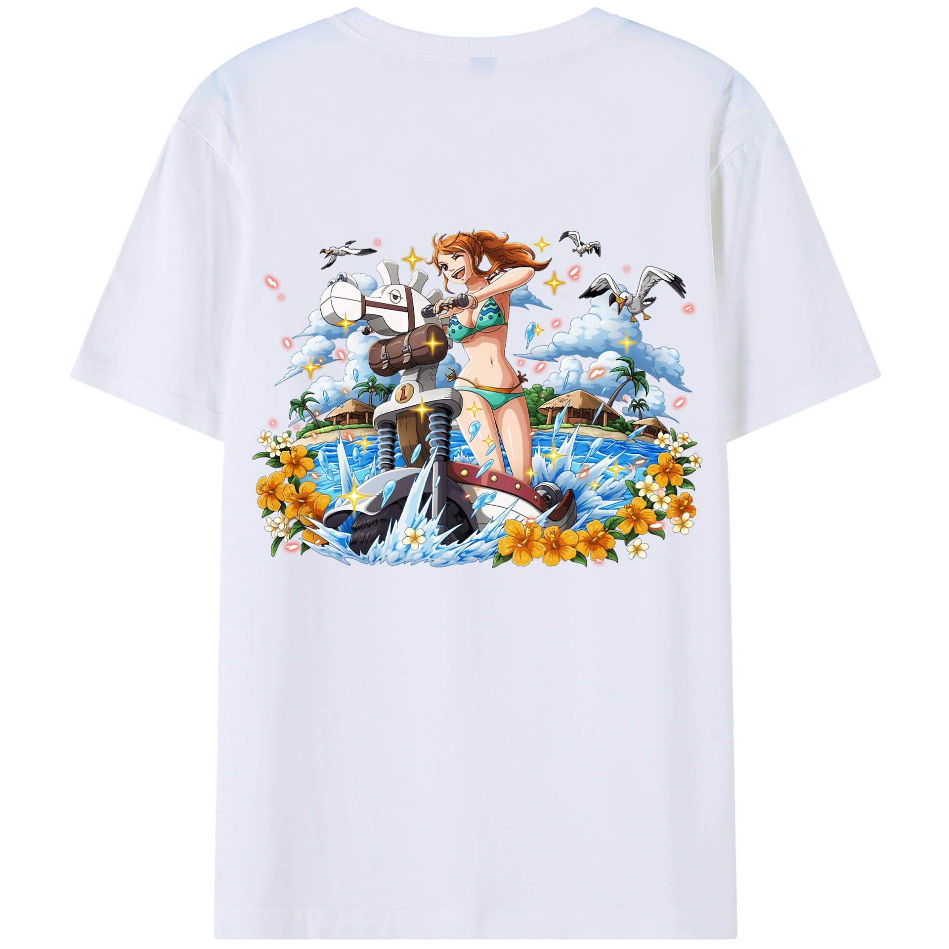 （画像用） ワンピース ナミ ONE PIECE Nami レディース半袖Tシャツ(バックプリント)