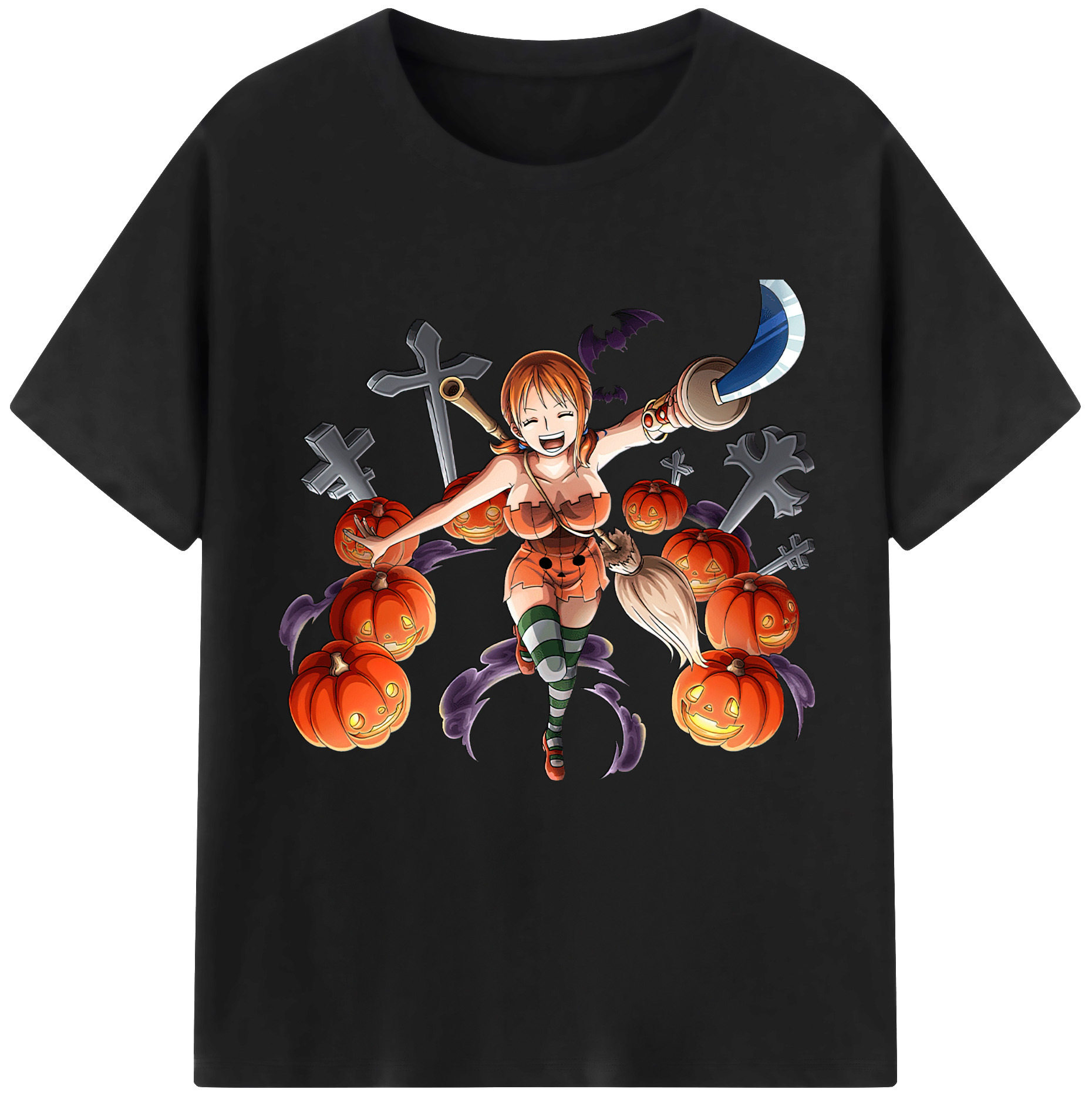 ワンピース ナミ ONE PIECE Nami レディースカジュアルプリントTシャツ（綿100％）