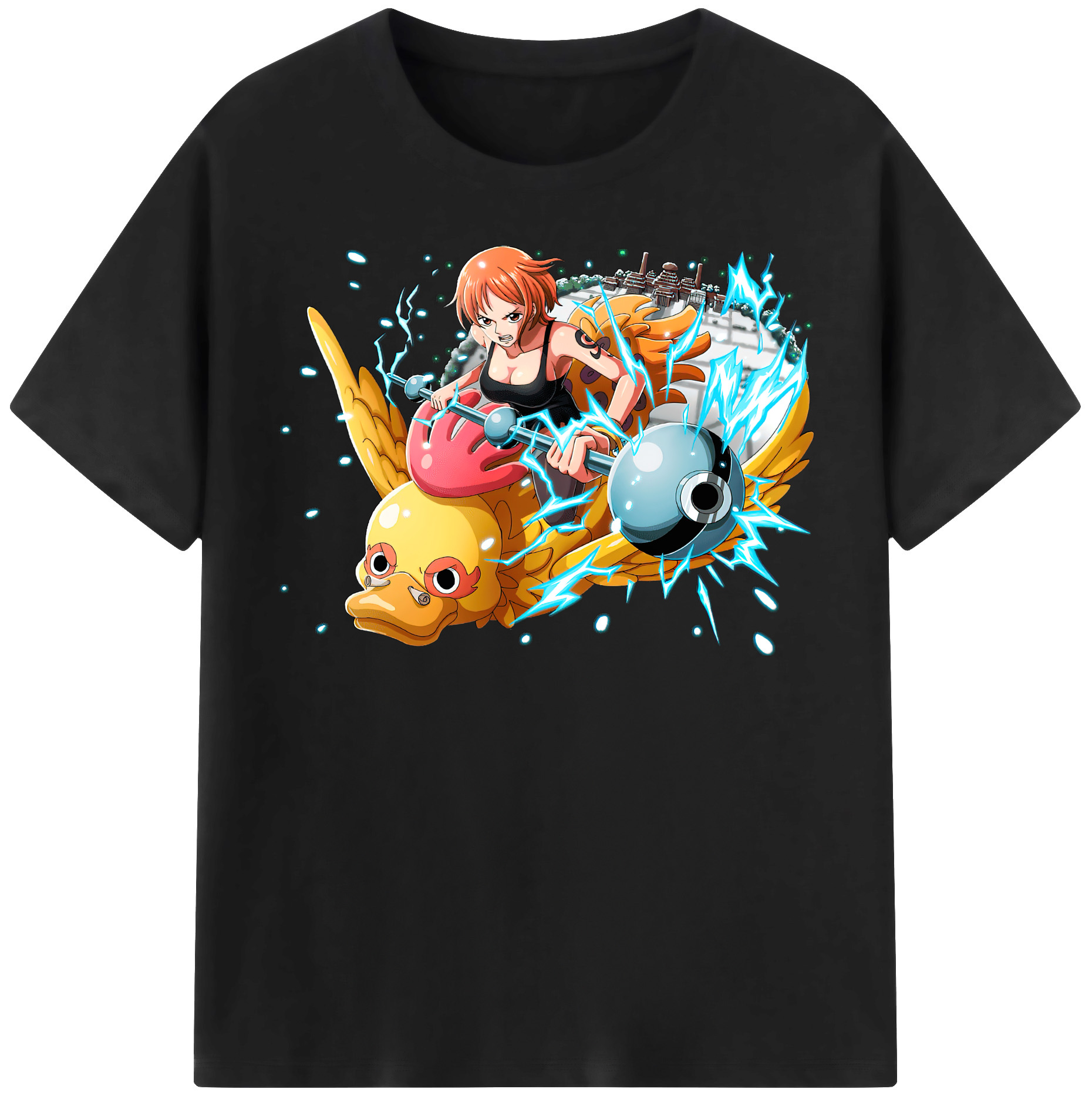 （画像用） ワンピース ナミ ONE PIECE Nami レディースカジュアルプリントTシャツ（綿100％）