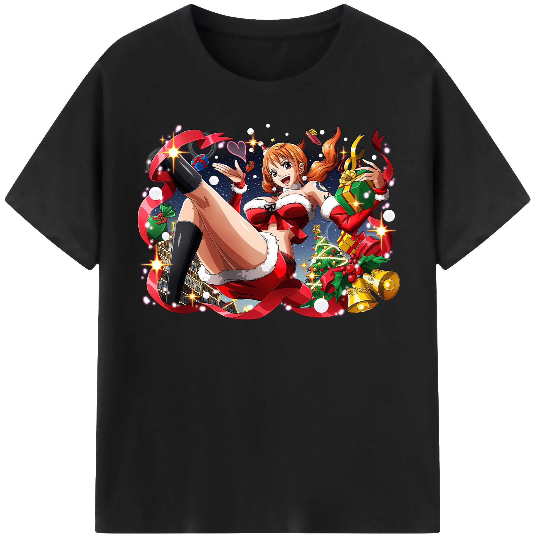 （画像用） ワンピース ナミ ONE PIECE Nami レディースカジュアルプリントTシャツ（綿100％）