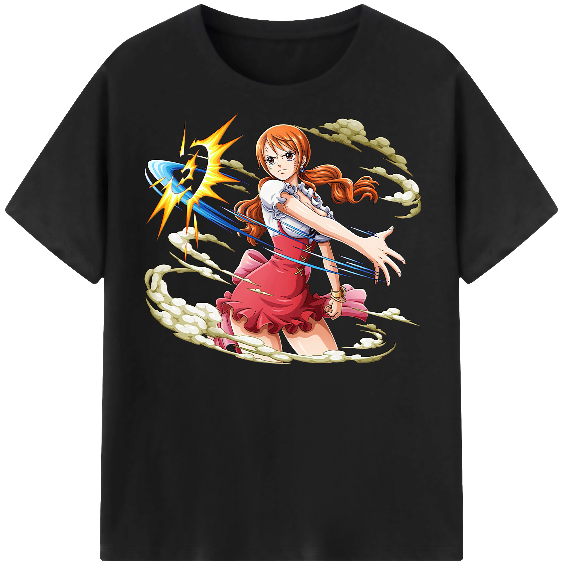 （画像用） ワンピース ナミ ONE PIECE Nami レディースカジュアルプリントTシャツ（綿100％）