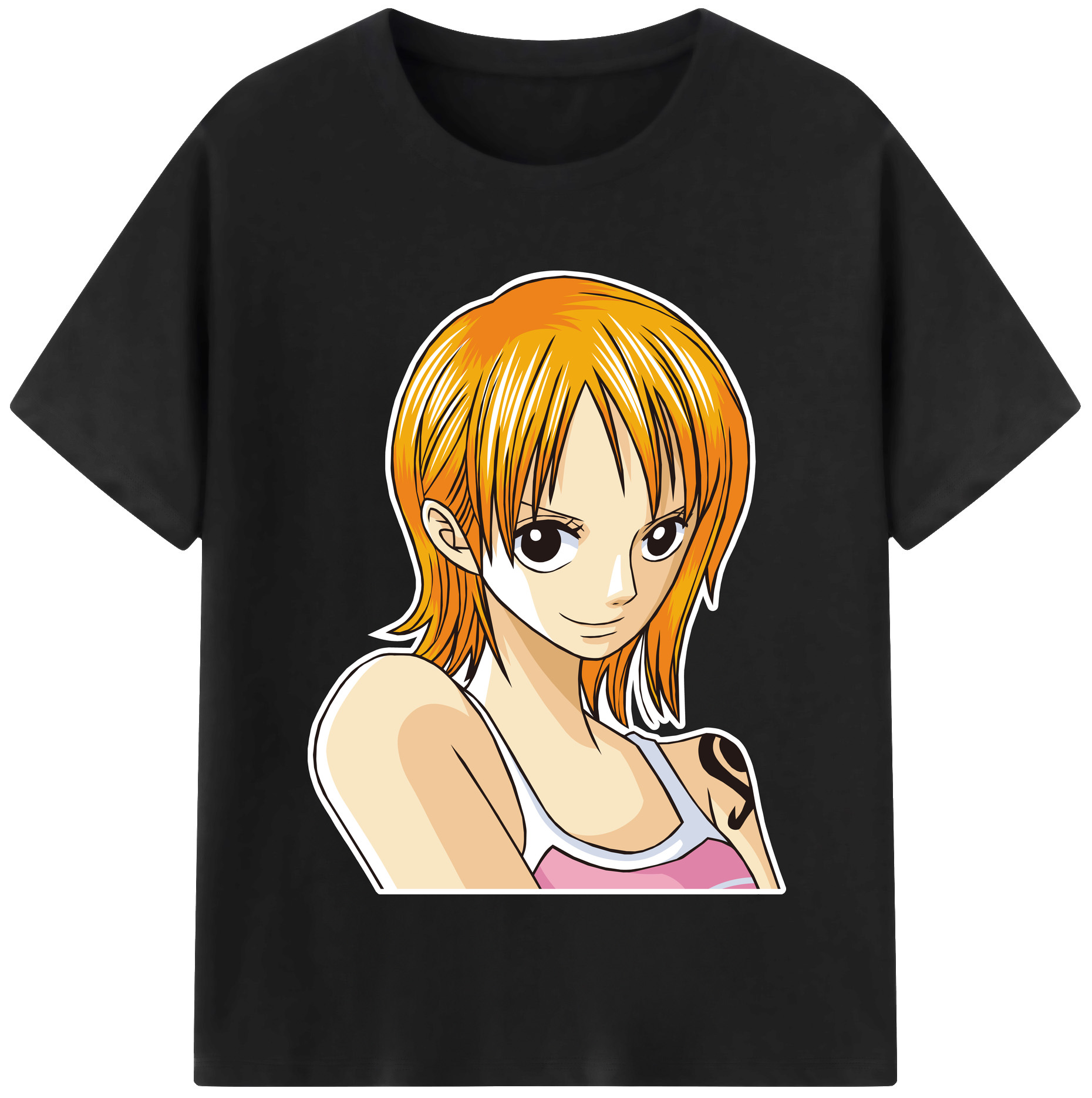 （画像用） ワンピース ナミ ONE PIECE Nami レディースカジュアルプリントTシャツ（綿100％）