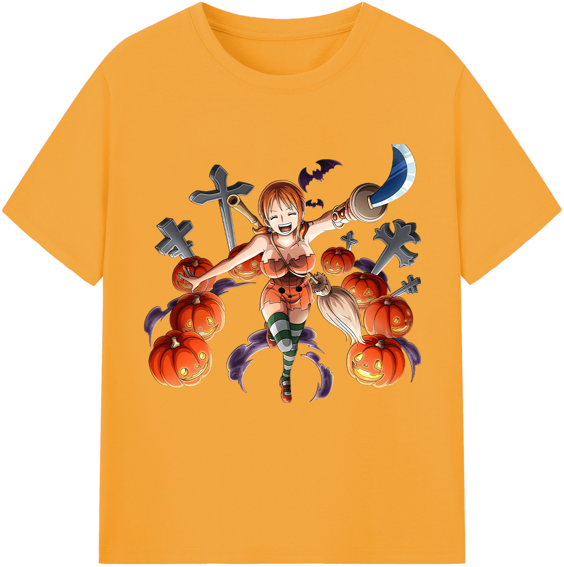 ワンピース ナミ ONE PIECE Nami レディースカジュアルプリントTシャツ（綿100％）