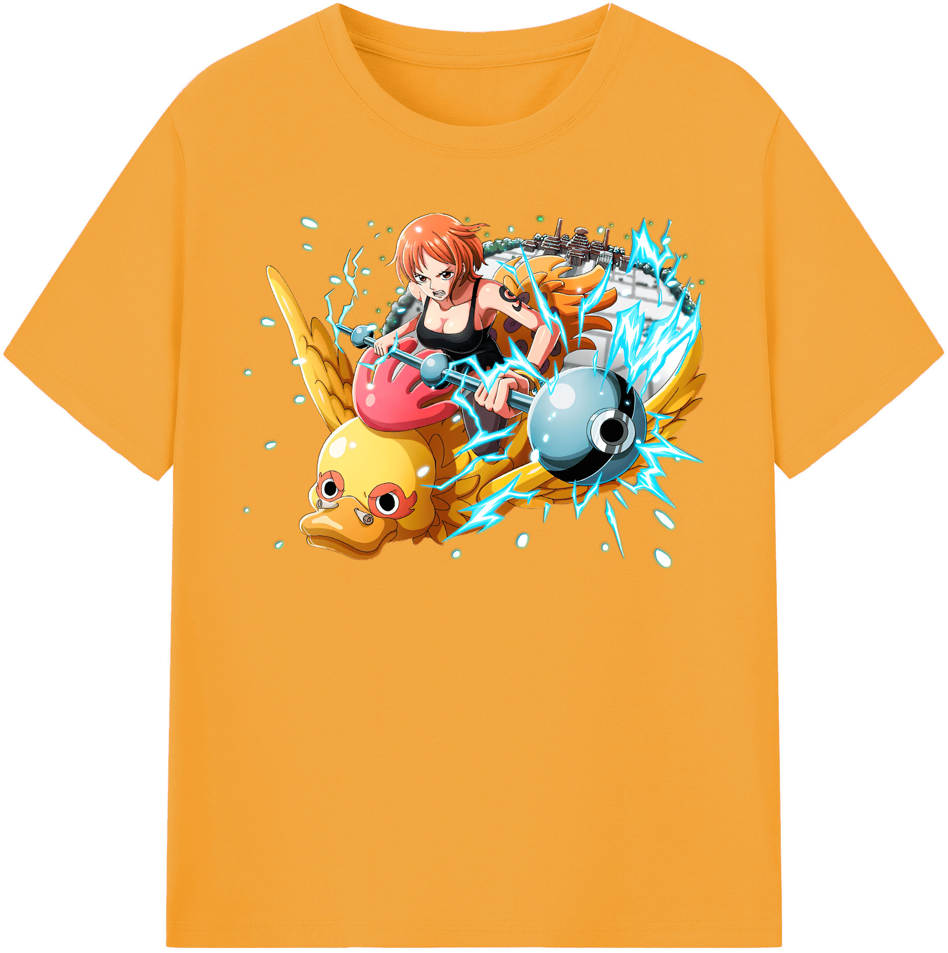 （画像用） ワンピース ナミ ONE PIECE Nami レディースカジュアルプリントTシャツ（綿100％）