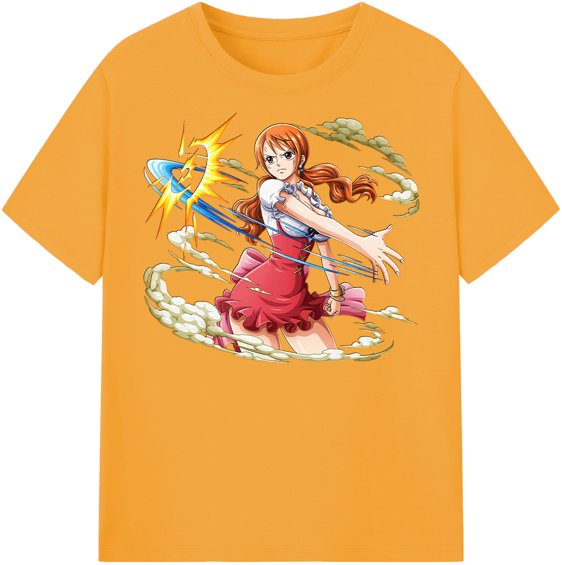 （画像用） ワンピース ナミ ONE PIECE Nami レディースカジュアルプリントTシャツ（綿100％）