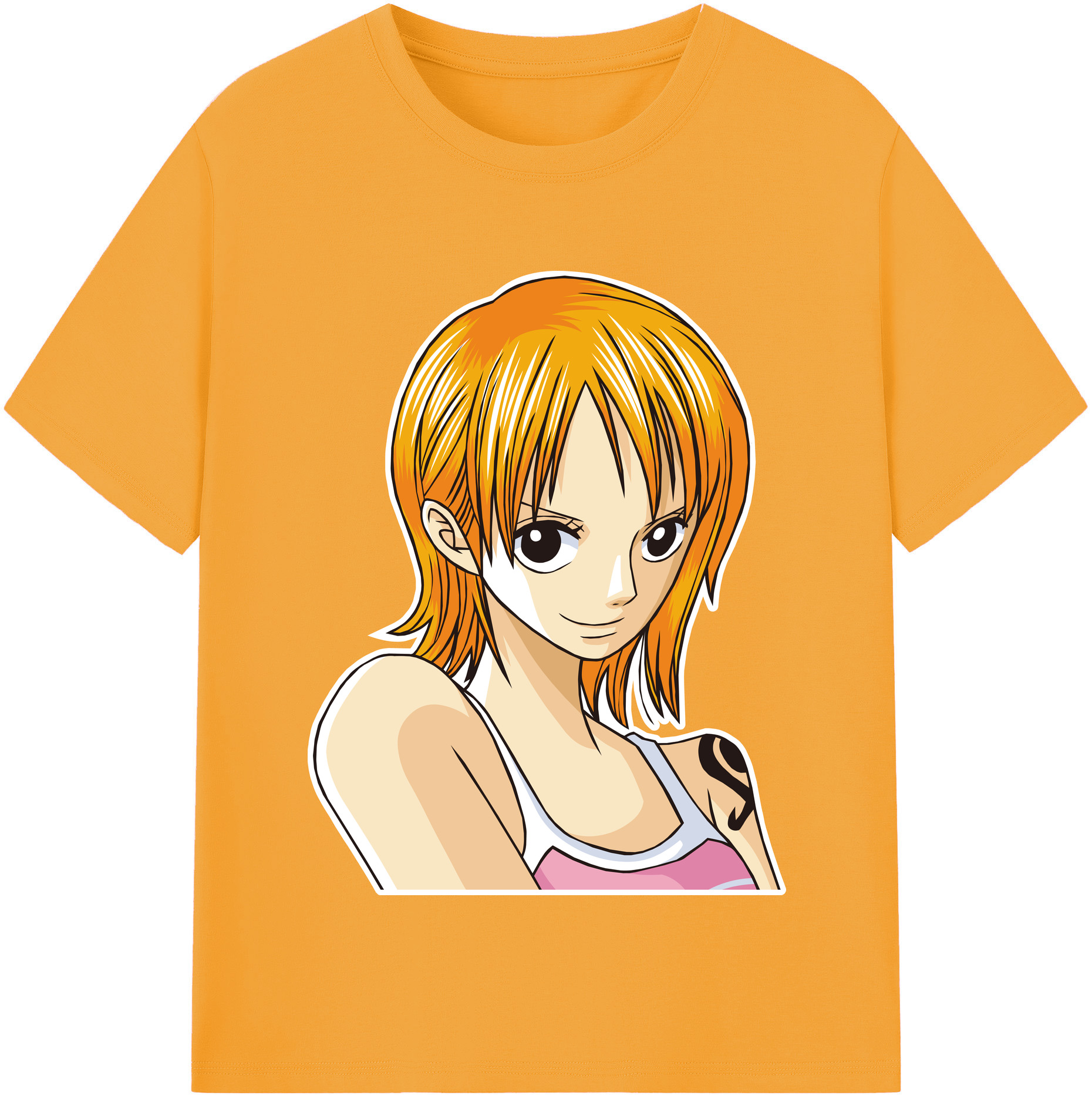 （画像用） ワンピース ナミ ONE PIECE Nami レディースカジュアルプリントTシャツ（綿100％）