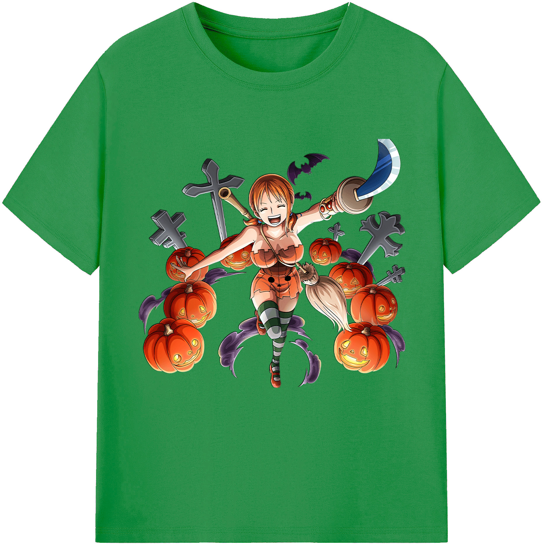 ワンピース ナミ ONE PIECE Nami レディースカジュアルプリントTシャツ（綿100％）