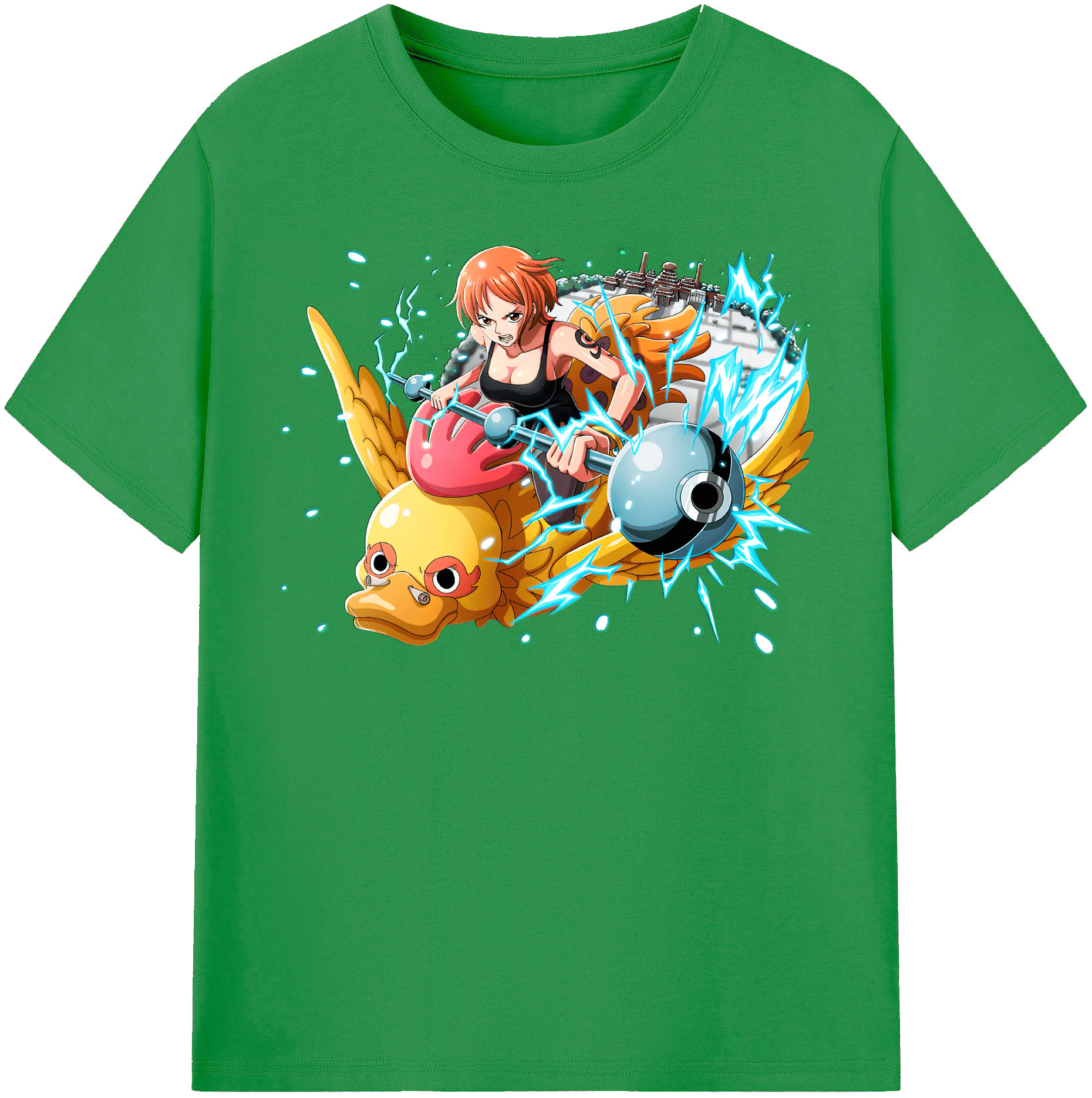 （画像用） ワンピース ナミ ONE PIECE Nami レディースカジュアルプリントTシャツ（綿100％）