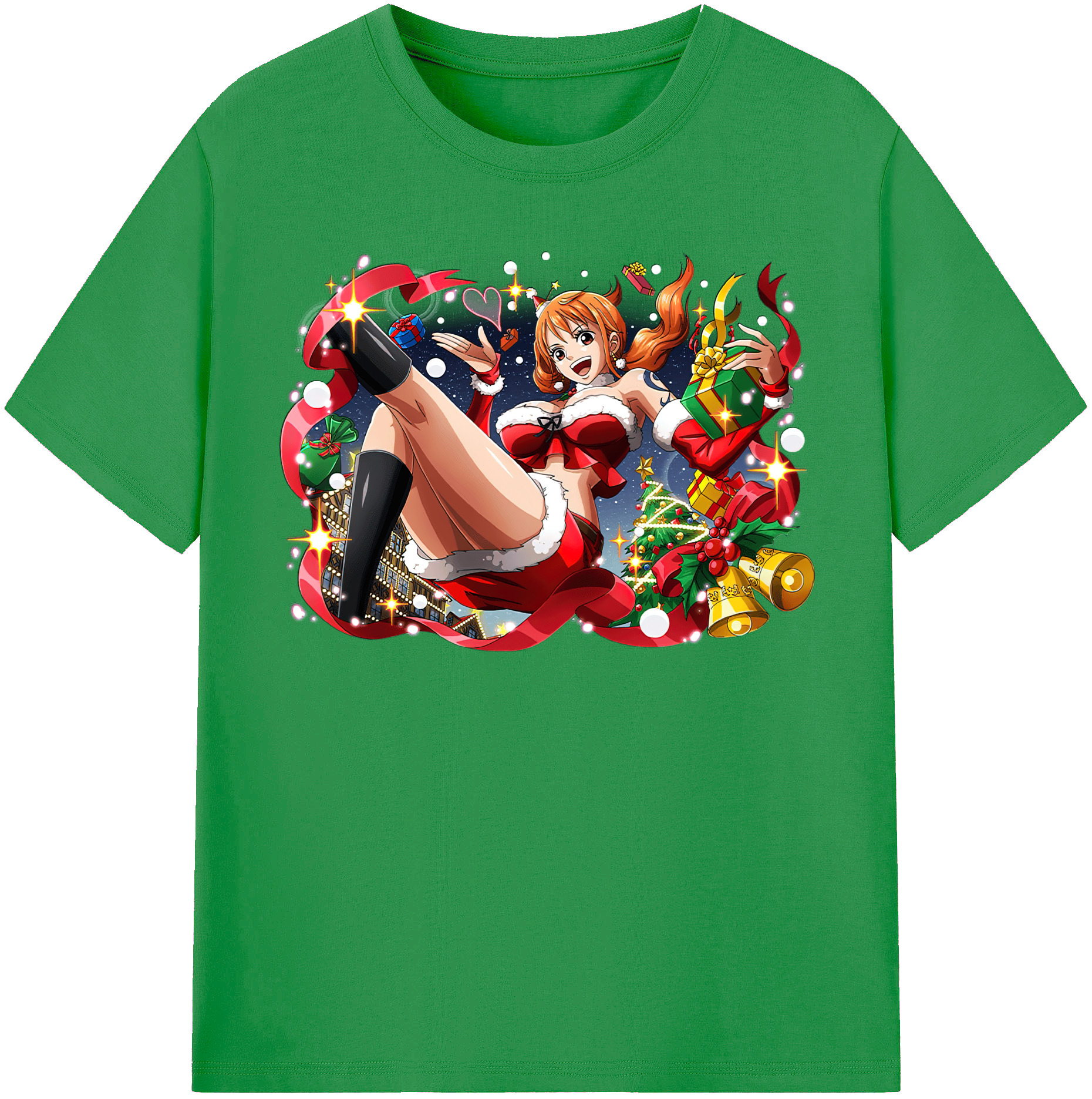 （画像用） ワンピース ナミ ONE PIECE Nami レディースカジュアルプリントTシャツ（綿100％）