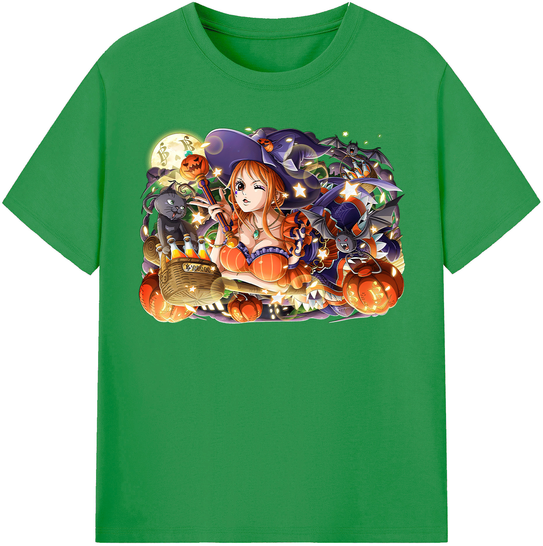 （画像用） ワンピース ナミ ONE PIECE Nami レディースカジュアルプリントTシャツ（綿100％）