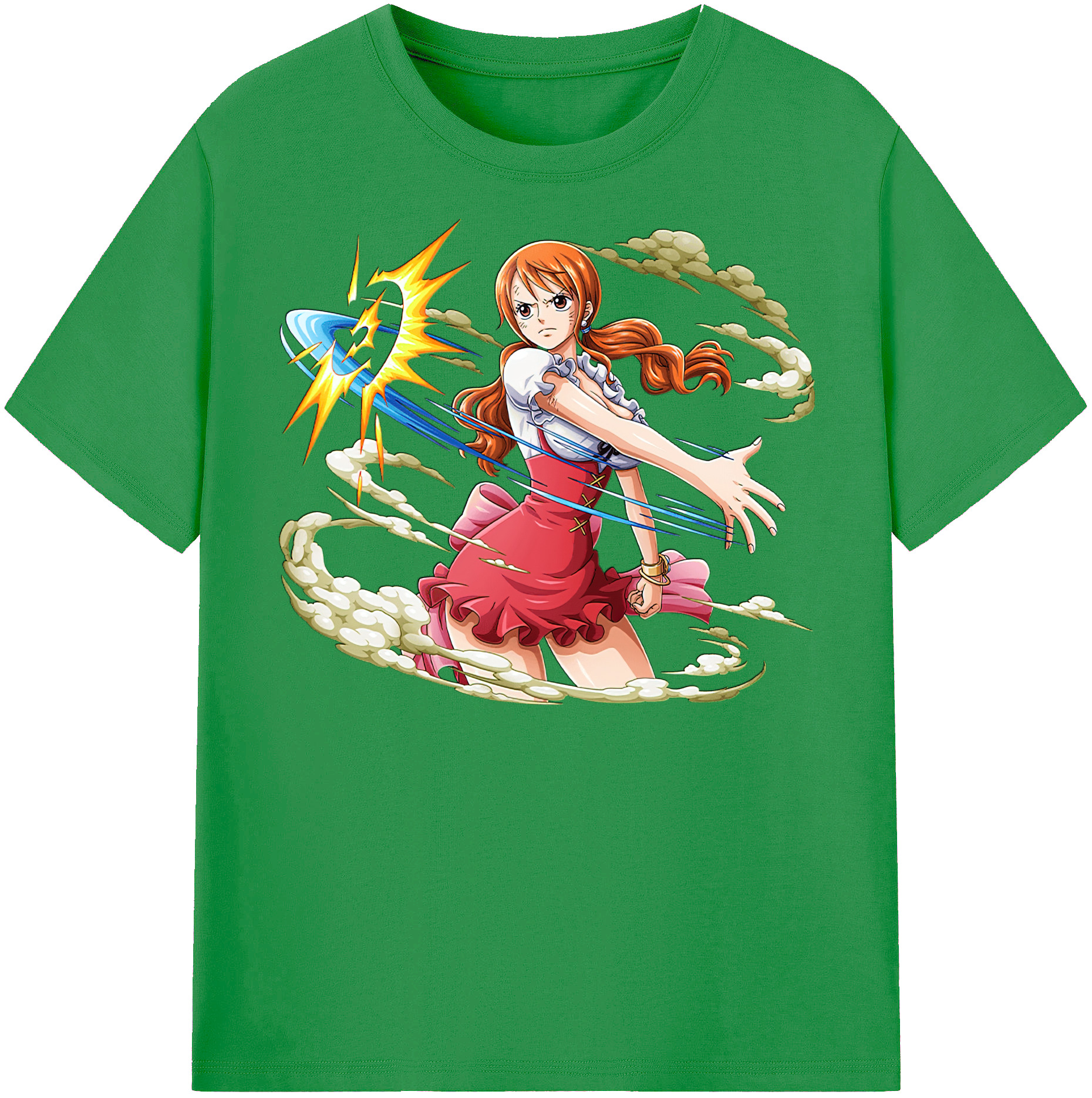 （画像用） ワンピース ナミ ONE PIECE Nami レディースカジュアルプリントTシャツ（綿100％）