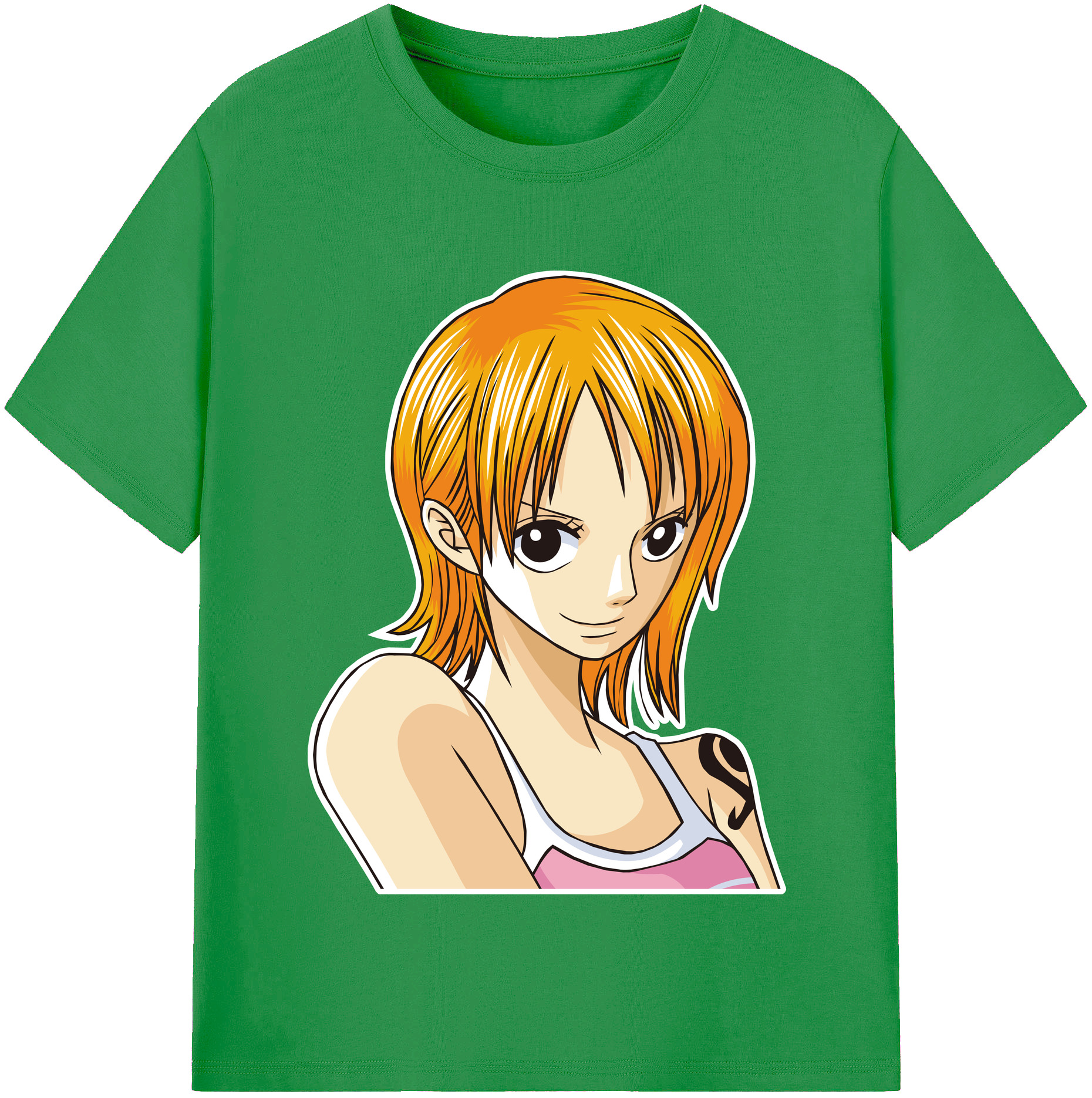 （画像用） ワンピース ナミ ONE PIECE Nami レディースカジュアルプリントTシャツ（綿100％）