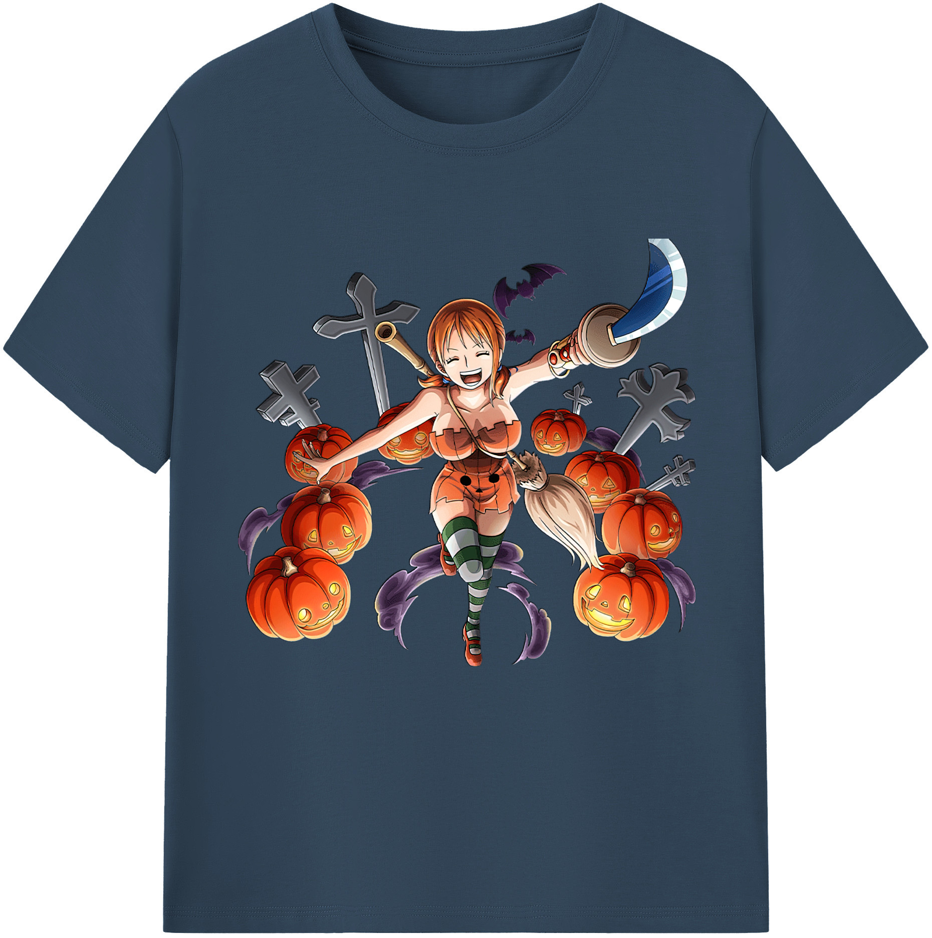 ワンピース ナミ ONE PIECE Nami レディースカジュアルプリントTシャツ（綿100％）