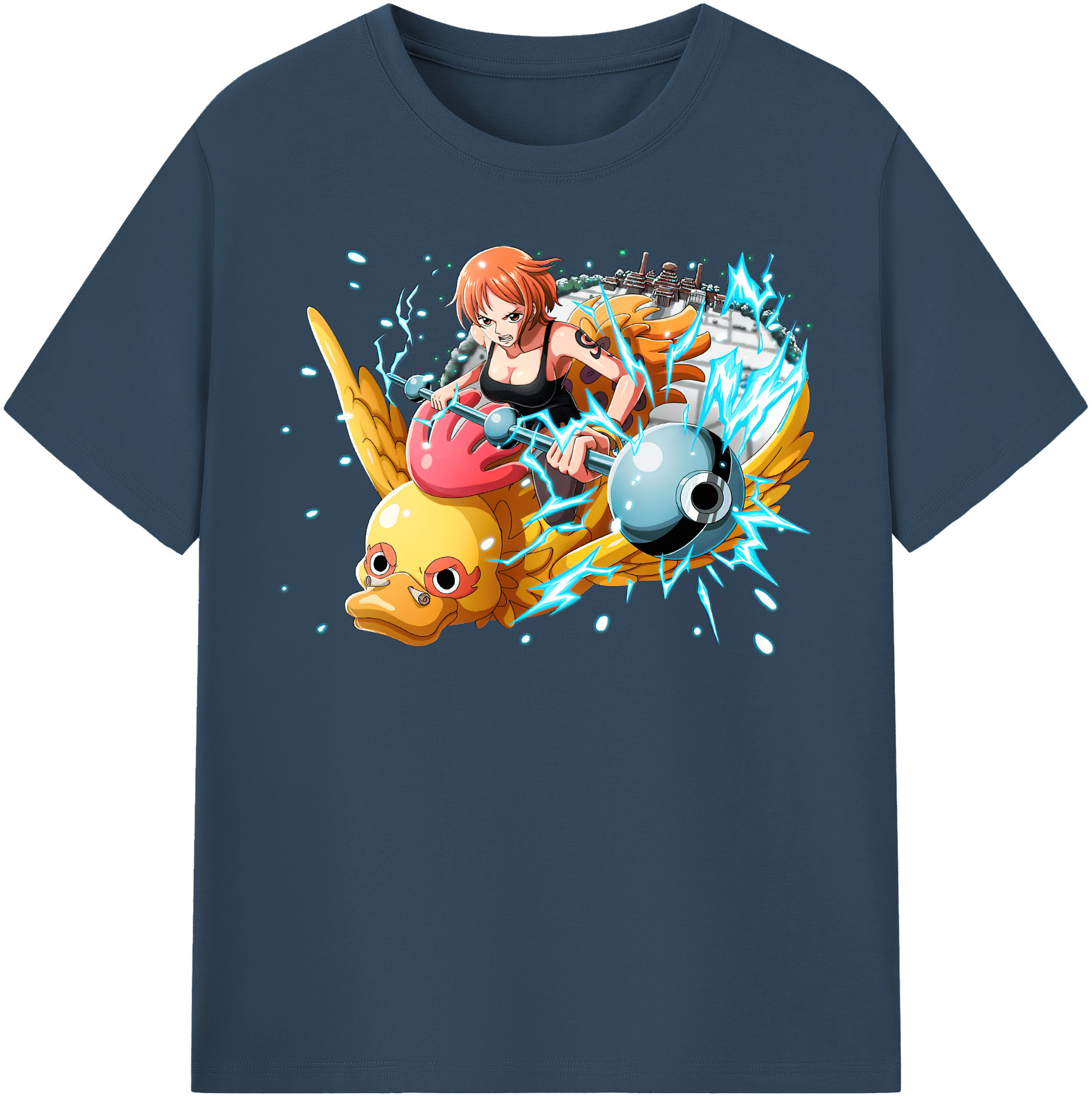 （画像用） ワンピース ナミ ONE PIECE Nami レディースカジュアルプリントTシャツ（綿100％）