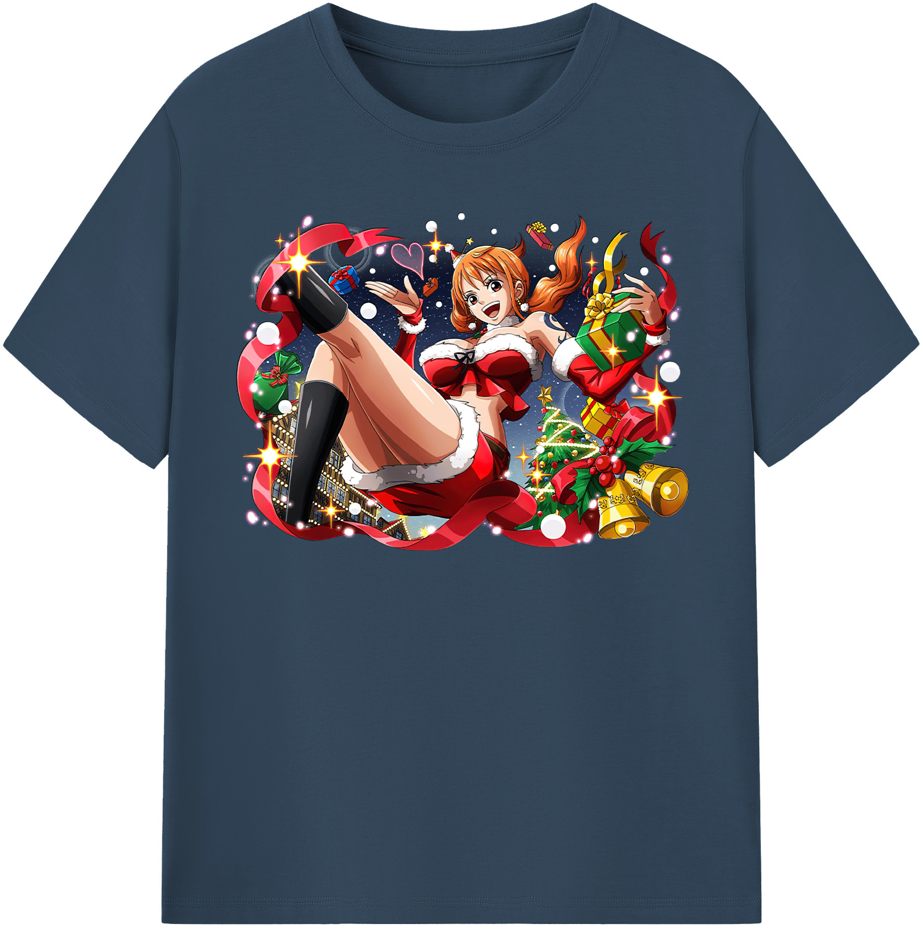 （画像用） ワンピース ナミ ONE PIECE Nami レディースカジュアルプリントTシャツ（綿100％）