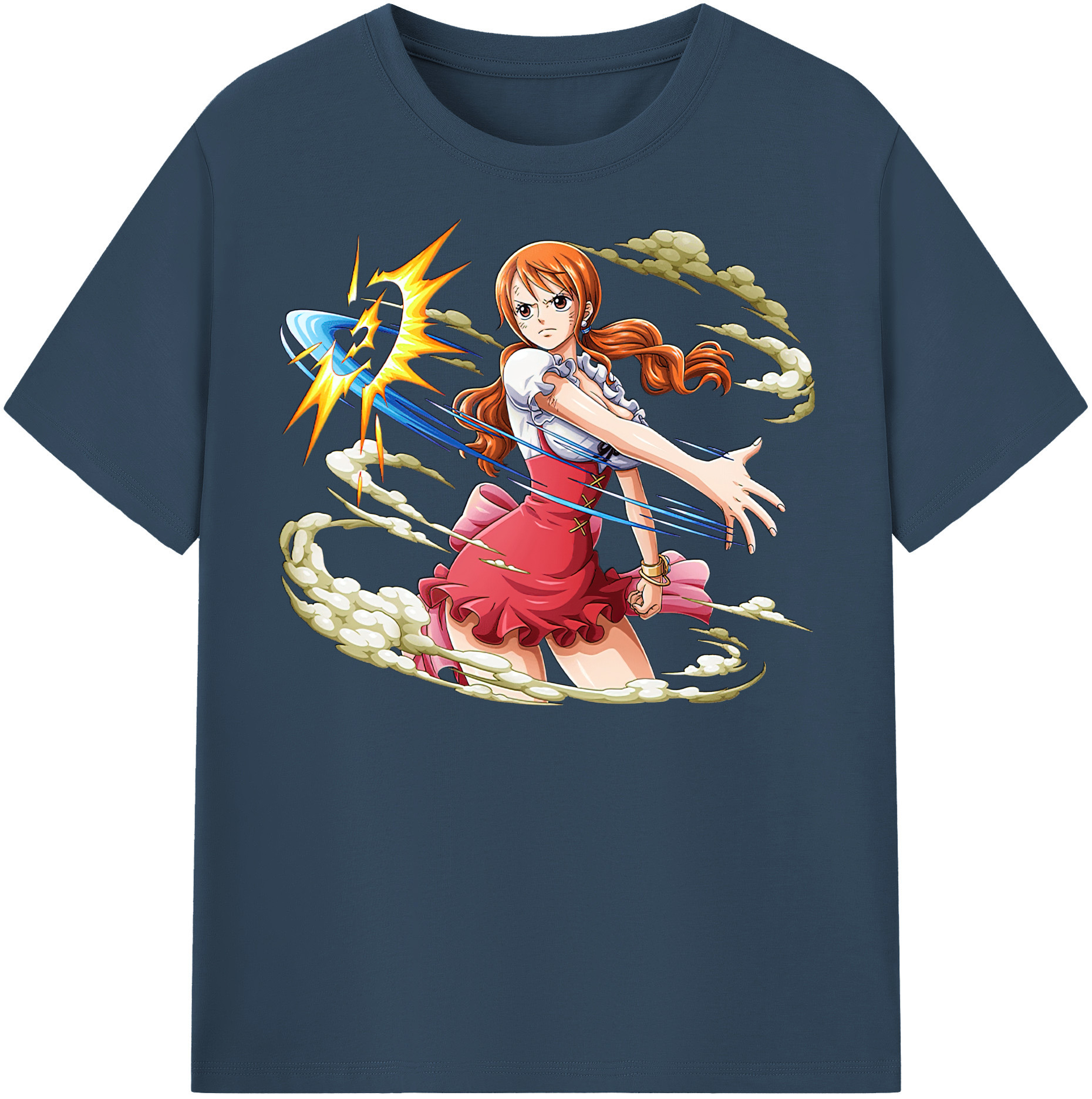 （画像用） ワンピース ナミ ONE PIECE Nami レディースカジュアルプリントTシャツ（綿100％）