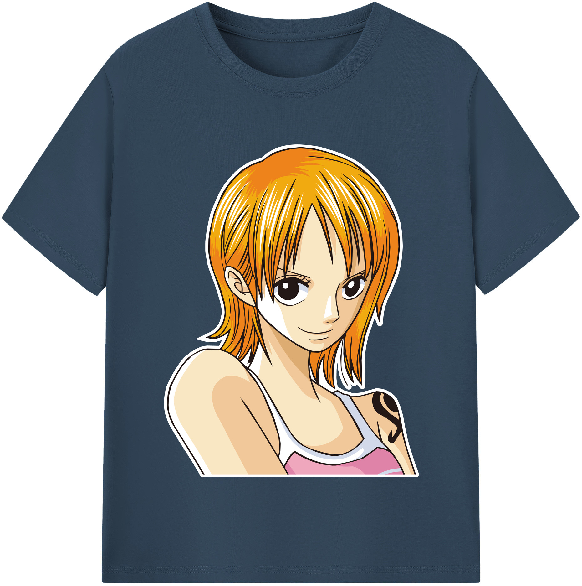 （画像用） ワンピース ナミ ONE PIECE Nami レディースカジュアルプリントTシャツ（綿100％）