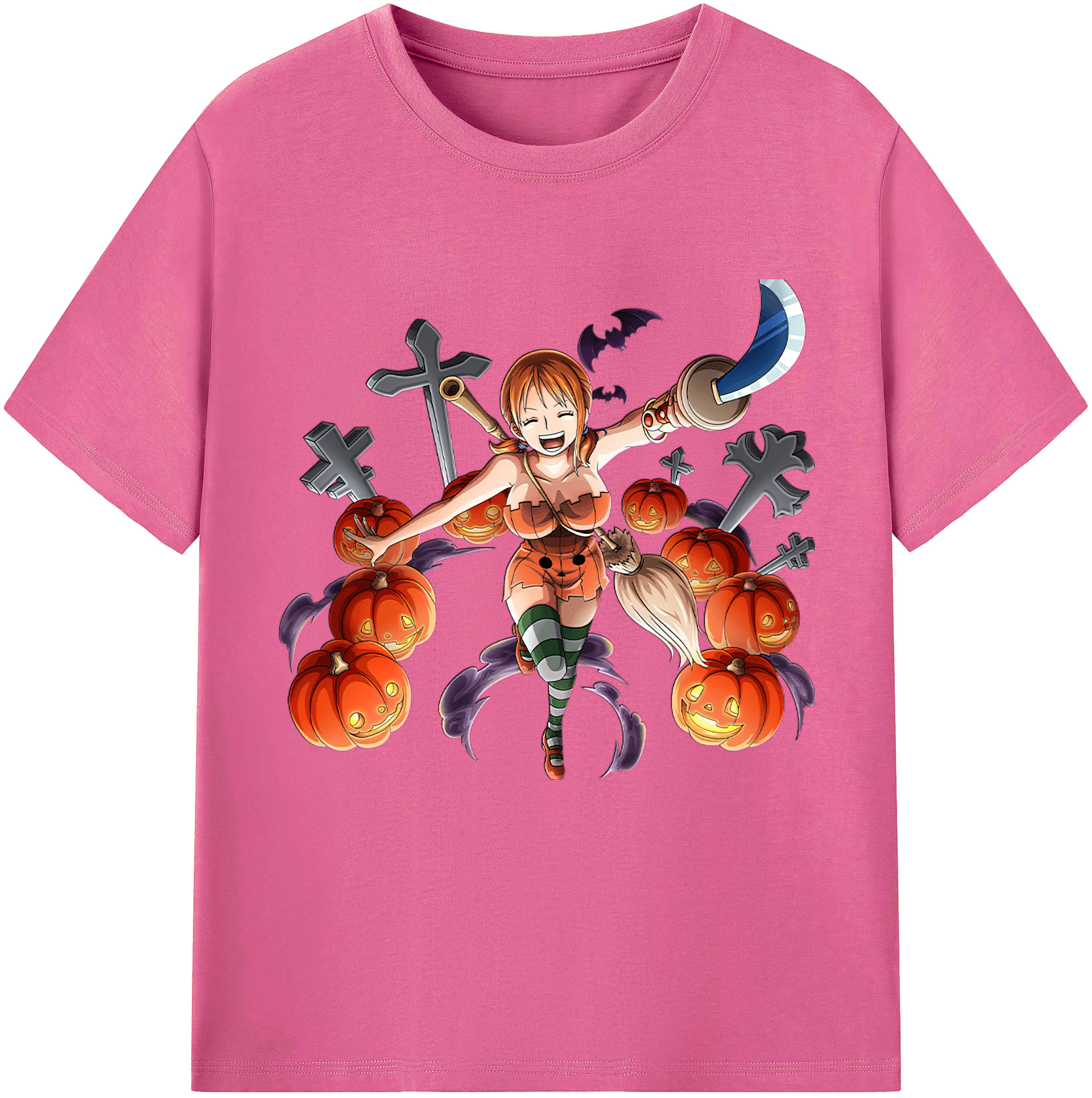 ワンピース ナミ ONE PIECE Nami レディースカジュアルプリントTシャツ（綿100％）