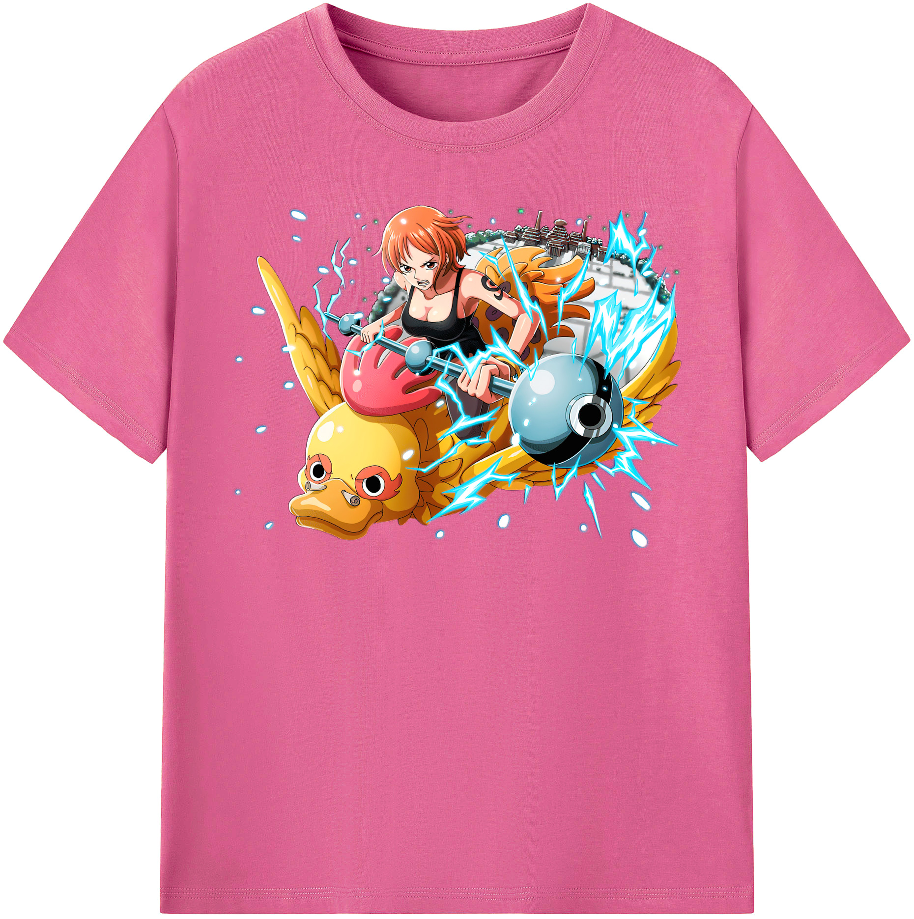 （画像用） ワンピース ナミ ONE PIECE Nami レディースカジュアルプリントTシャツ（綿100％）