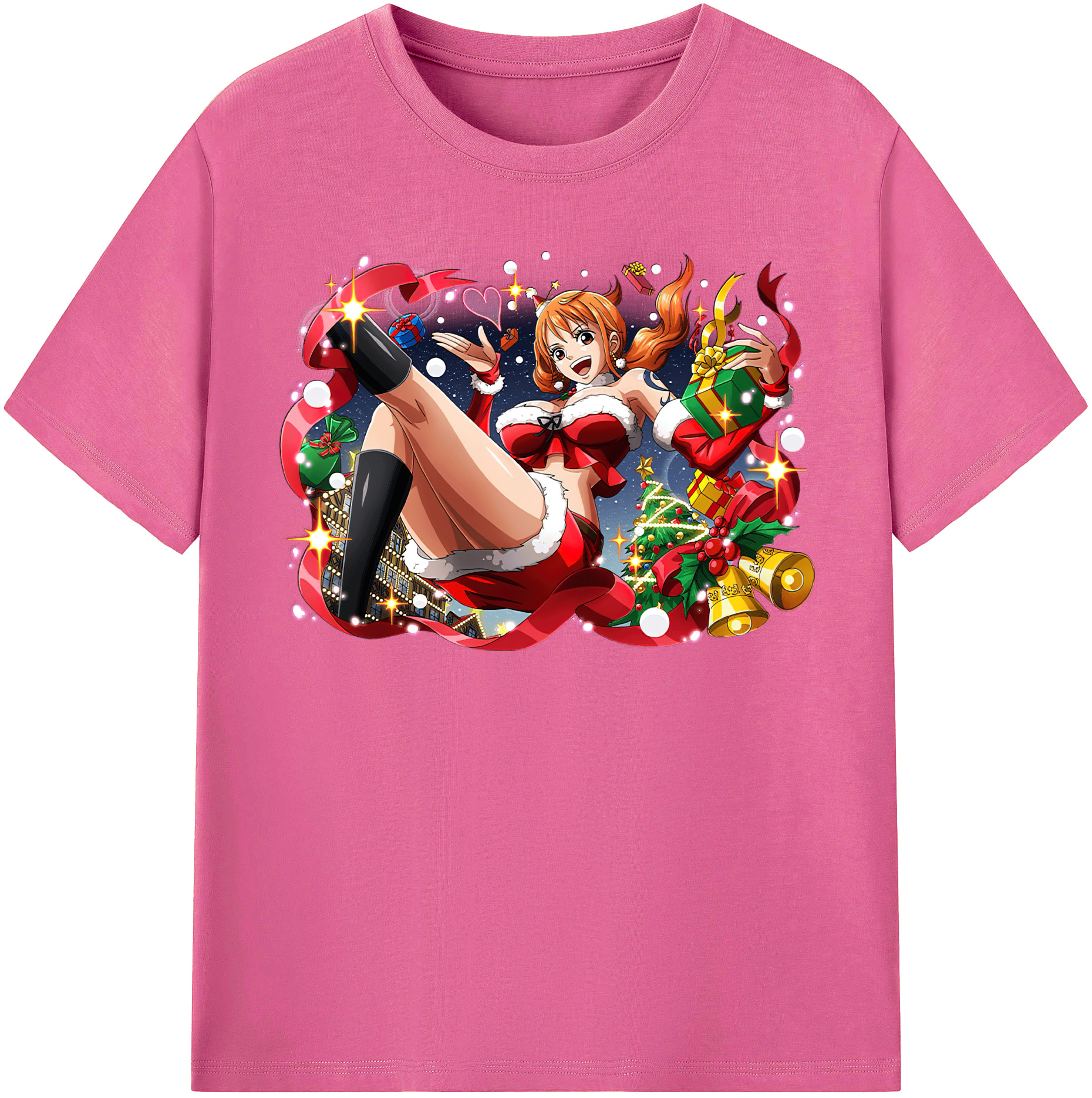 （画像用） ワンピース ナミ ONE PIECE Nami レディースカジュアルプリントTシャツ（綿100％）
