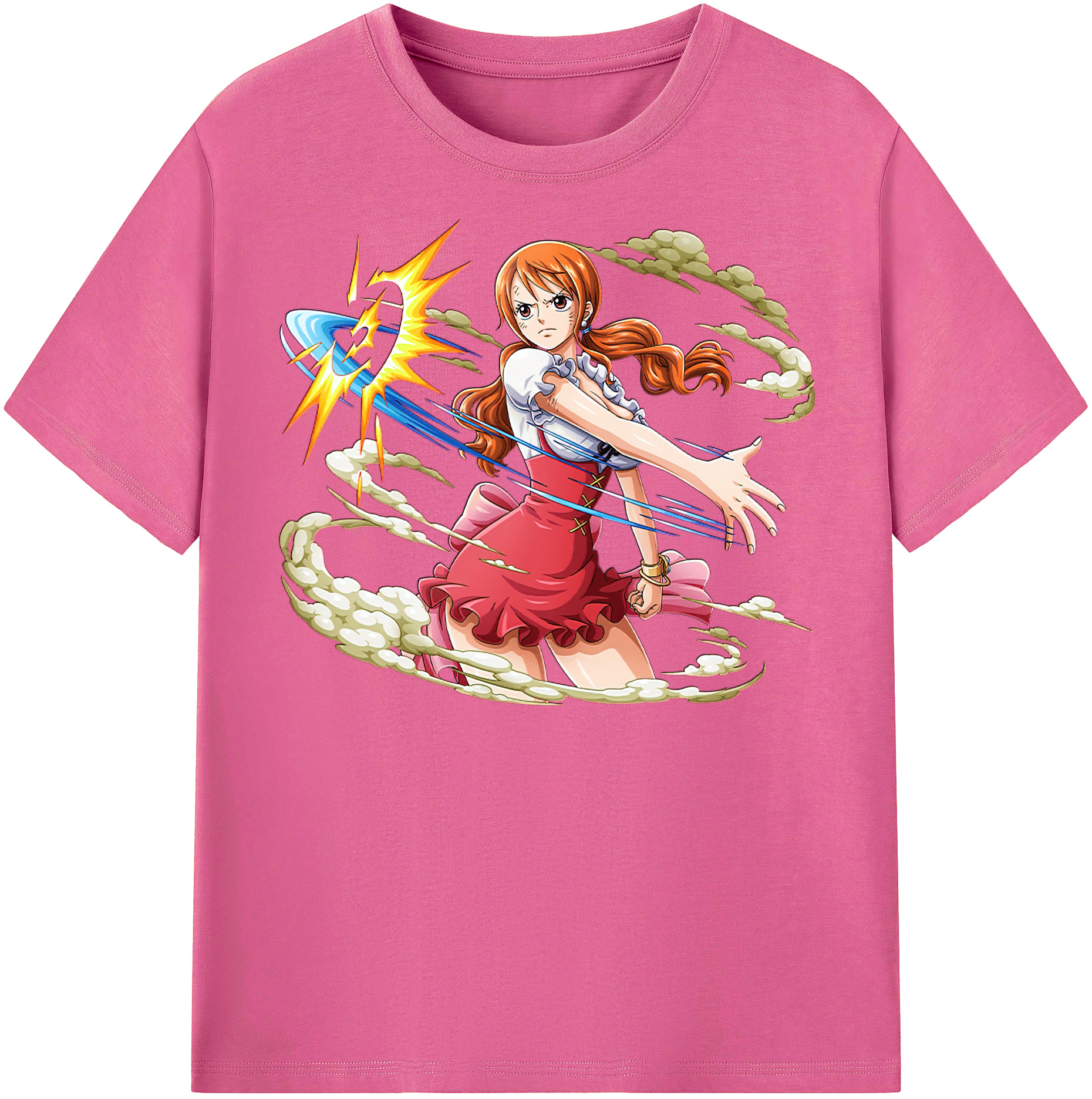 （画像用） ワンピース ナミ ONE PIECE Nami レディースカジュアルプリントTシャツ（綿100％）