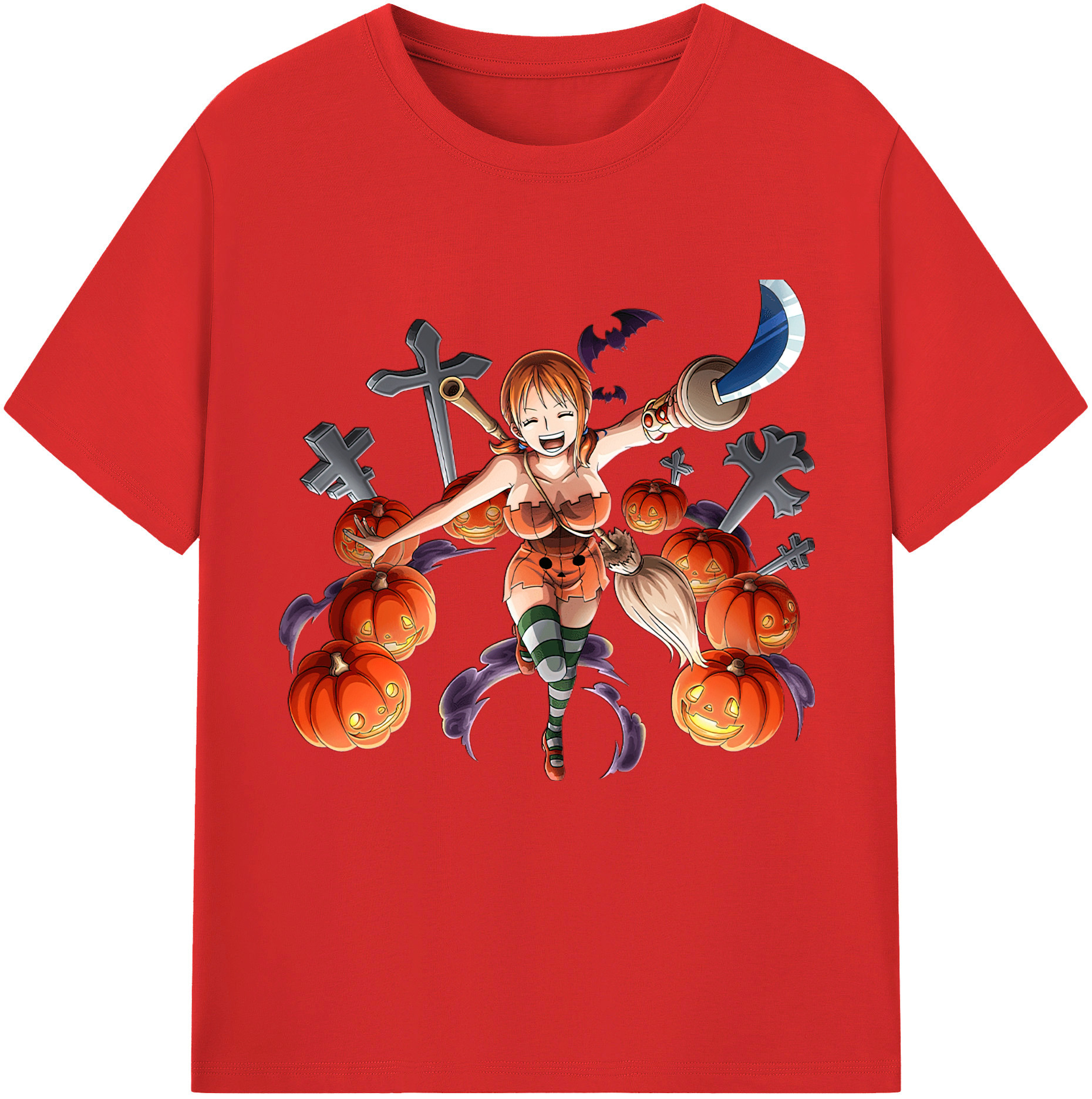 ワンピース ナミ ONE PIECE Nami レディースカジュアルプリントTシャツ（綿100％）