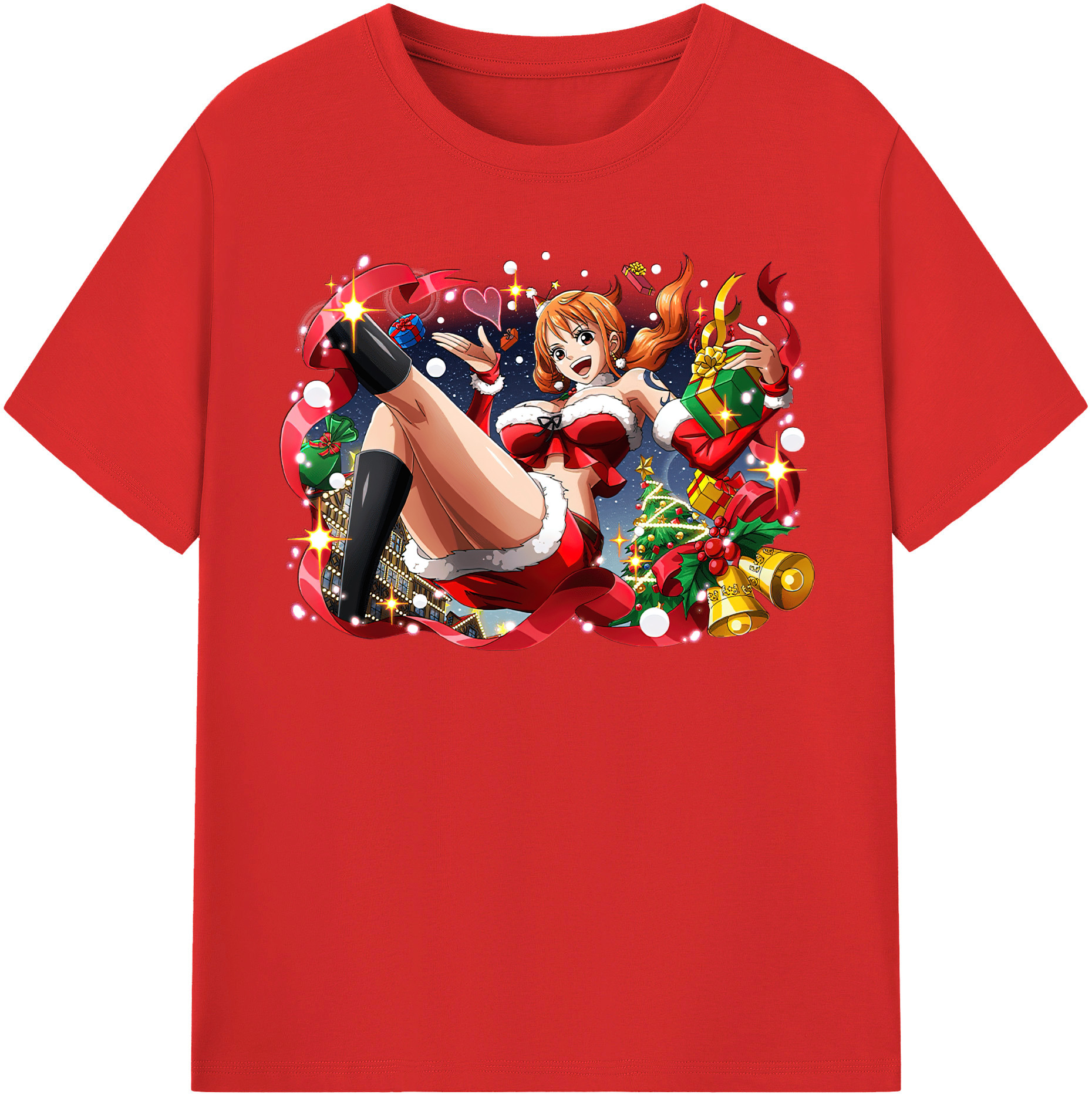 （画像用） ワンピース ナミ ONE PIECE Nami レディースカジュアルプリントTシャツ（綿100％）
