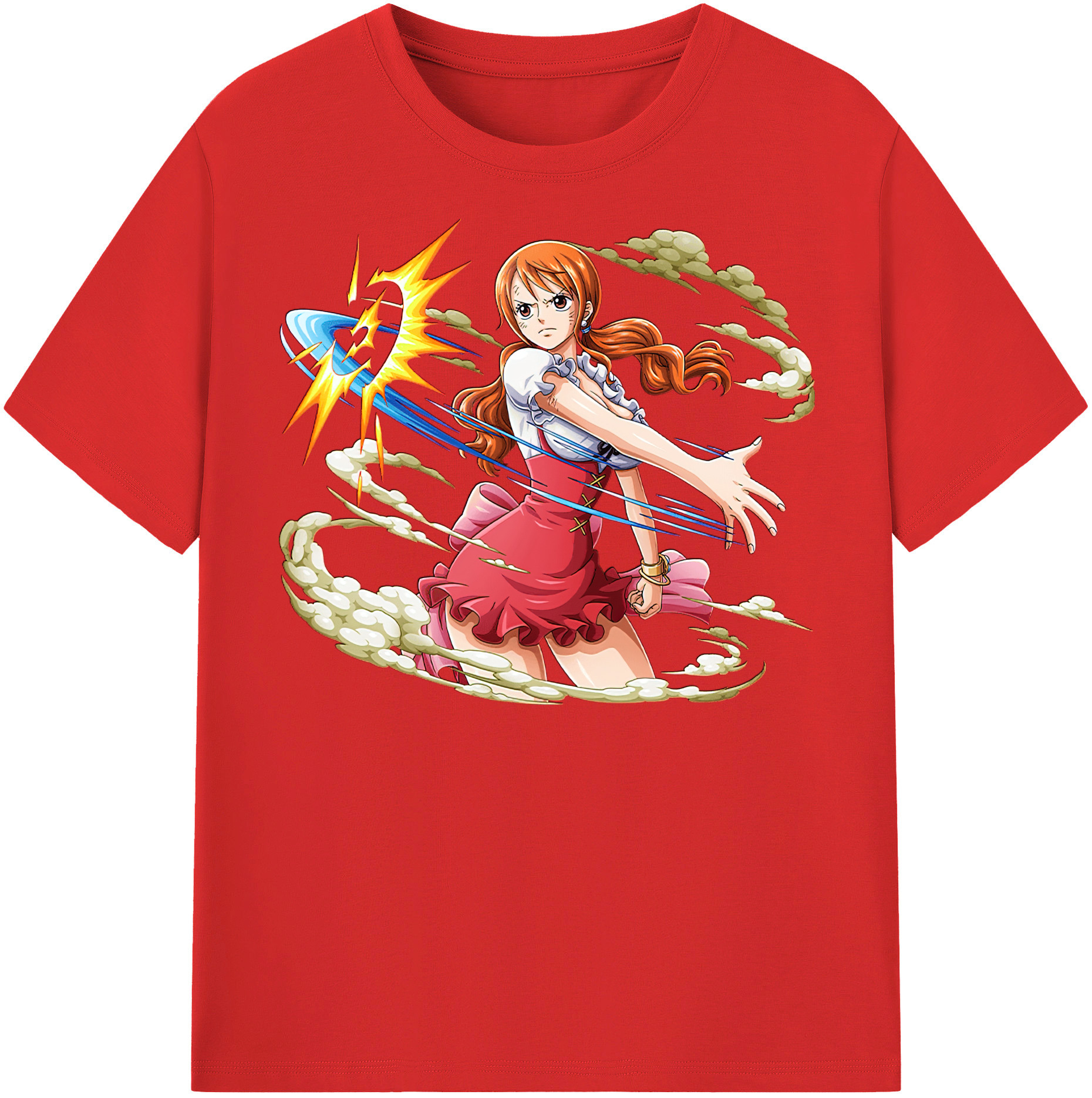 （画像用） ワンピース ナミ ONE PIECE Nami レディースカジュアルプリントTシャツ（綿100％）