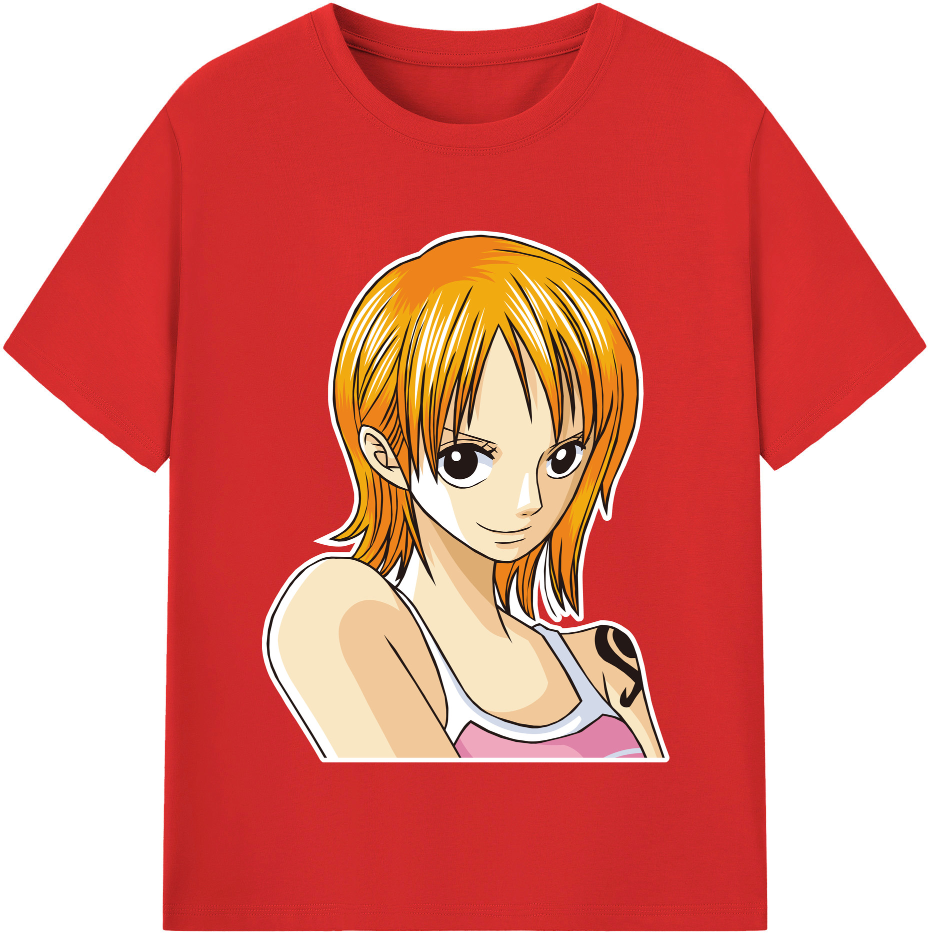 （画像用） ワンピース ナミ ONE PIECE Nami レディースカジュアルプリントTシャツ（綿100％）