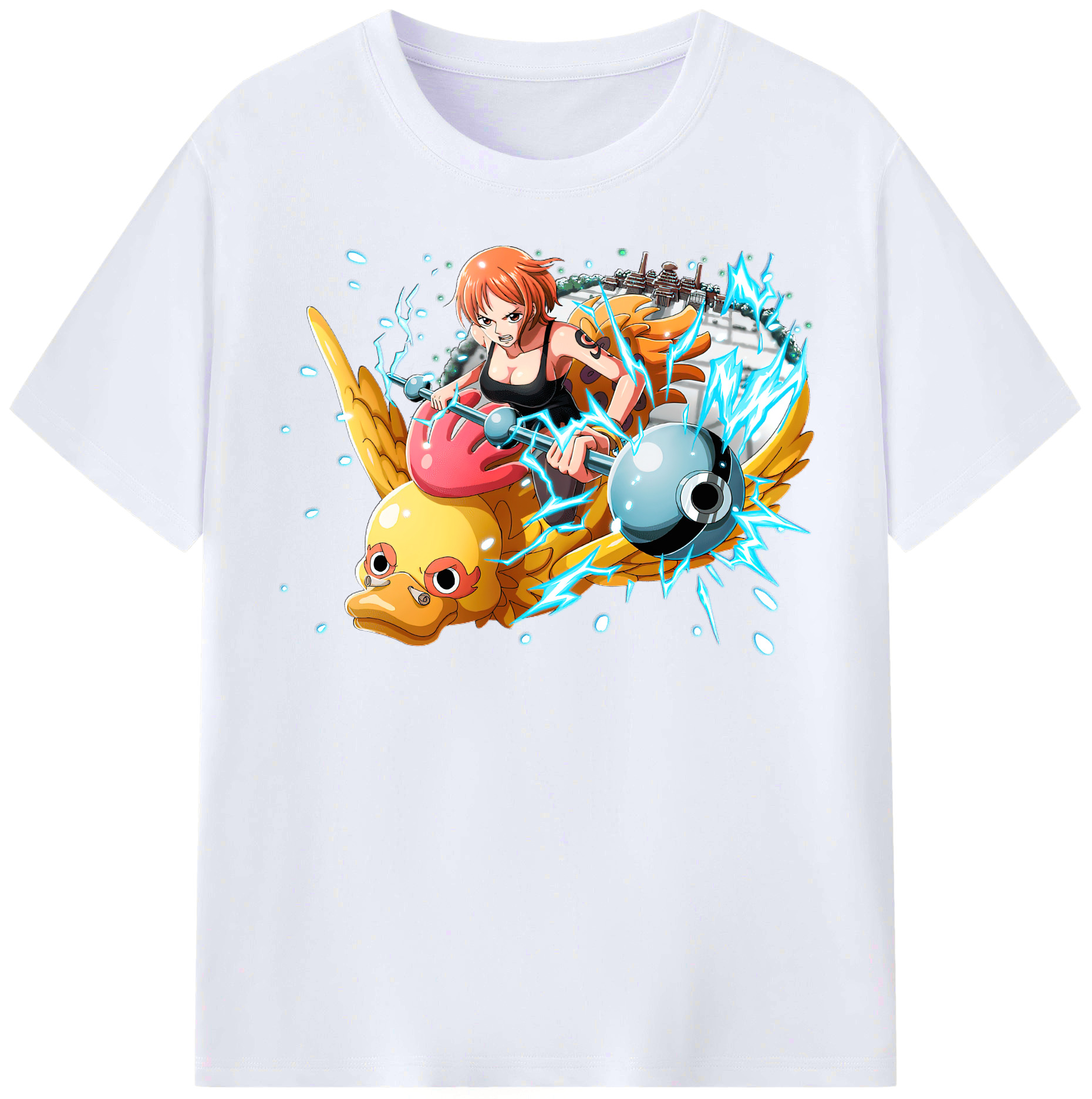 （画像用） ワンピース ナミ ONE PIECE Nami レディースカジュアルプリントTシャツ（綿100％）