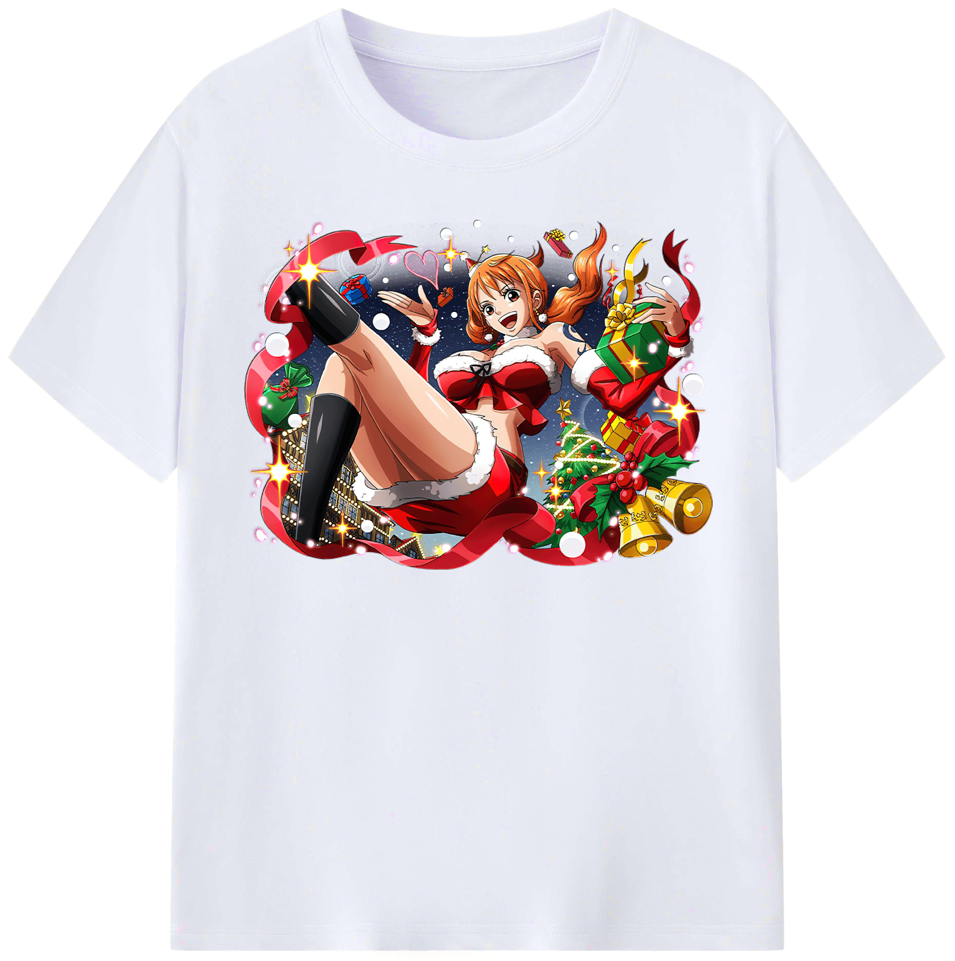 （画像用） ワンピース ナミ ONE PIECE Nami レディースカジュアルプリントTシャツ（綿100％）