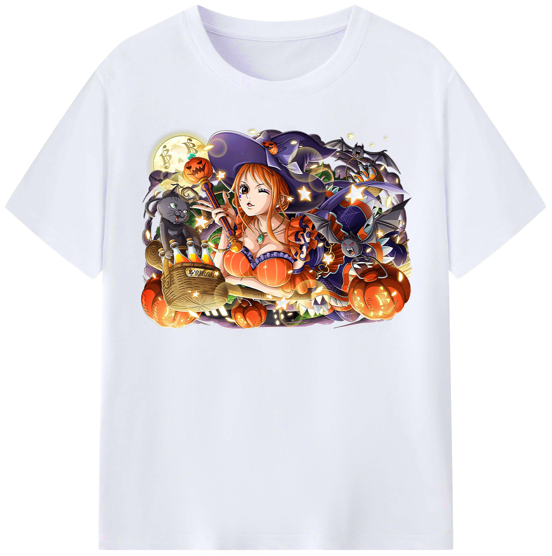 （画像用） ワンピース ナミ ONE PIECE Nami レディースカジュアルプリントTシャツ（綿100％）