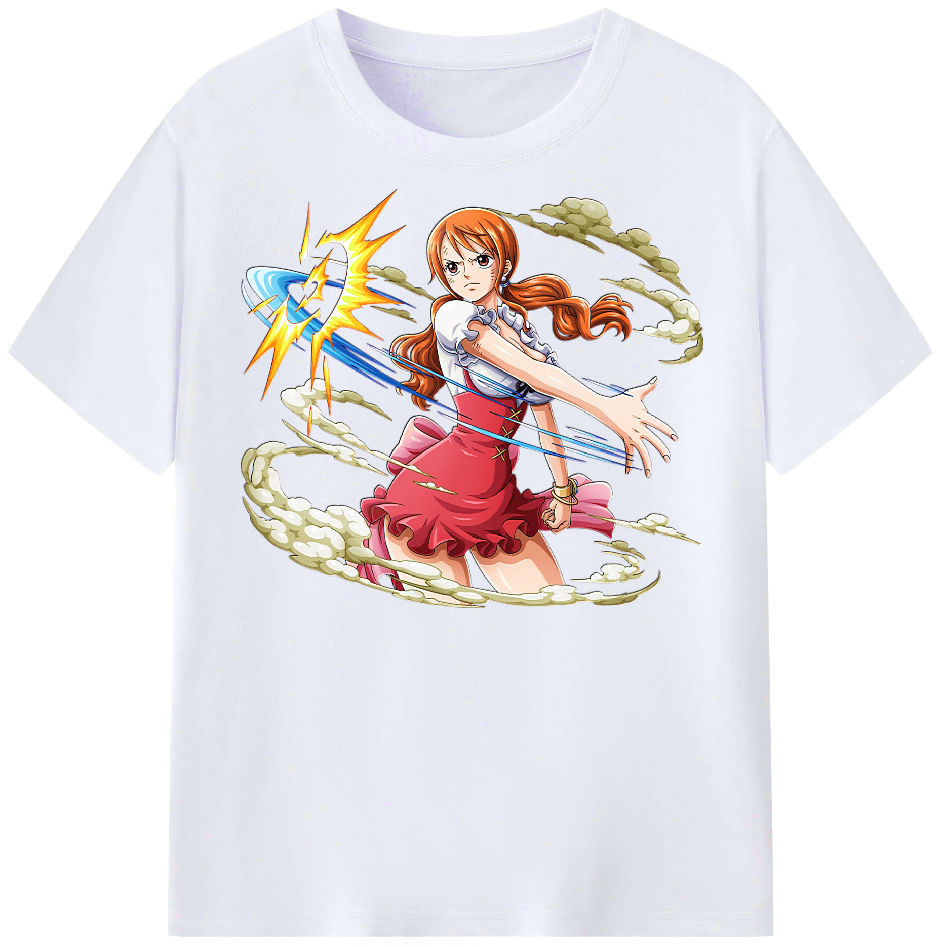 （画像用） ワンピース ナミ ONE PIECE Nami レディースカジュアルプリントTシャツ（綿100％）