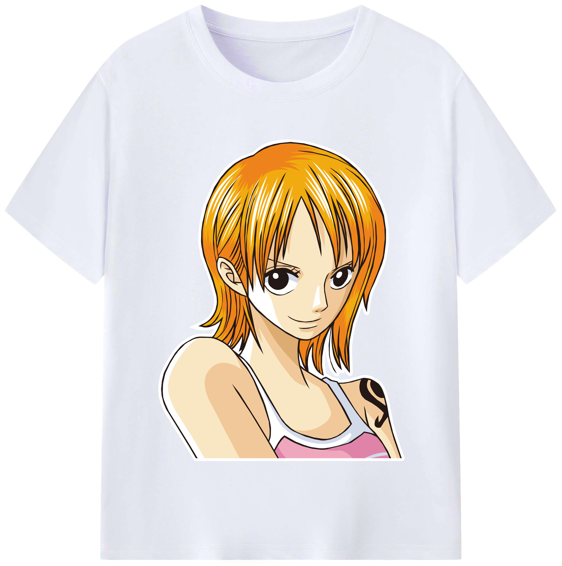 （画像用） ワンピース ナミ ONE PIECE Nami レディースカジュアルプリントTシャツ（綿100％）