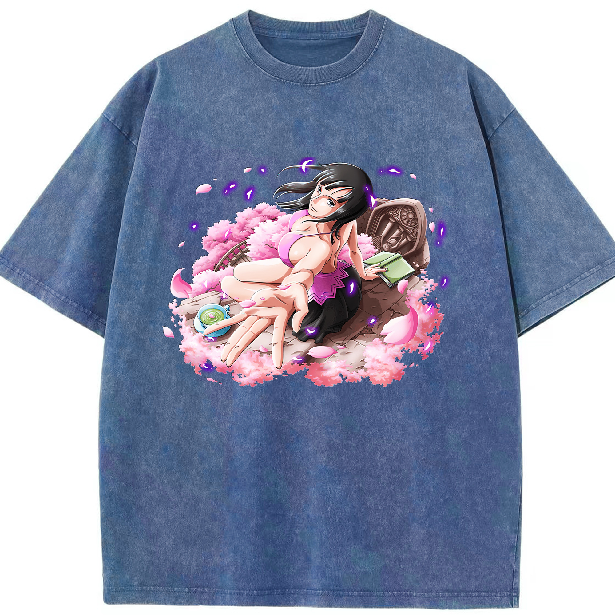 ワンピース ニコ・ロビン ONE PIECE Nico Robin 綿100% ヴィンテージ風 半袖Tシャツ（フロントプリント）