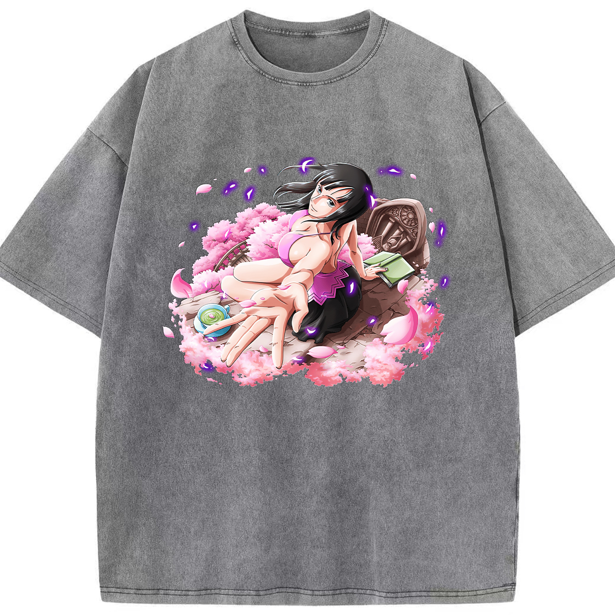 ワンピース ニコ・ロビン ONE PIECE Nico Robin 綿100% ヴィンテージ風 半袖Tシャツ（フロントプリント）